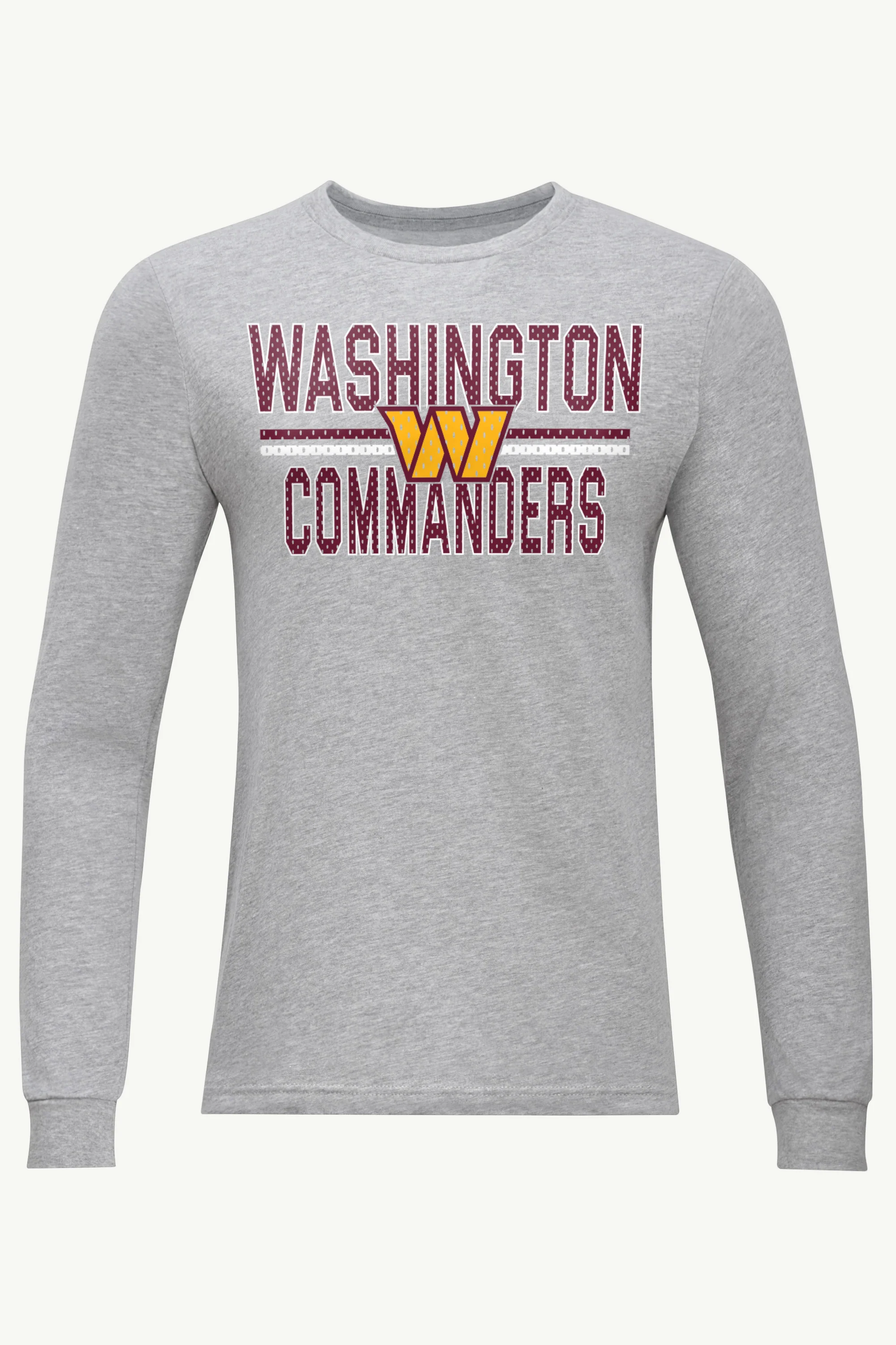 MENS WASHINGTON COMMANDERS MESH LOOK LONG SLEEVE T SHIRT