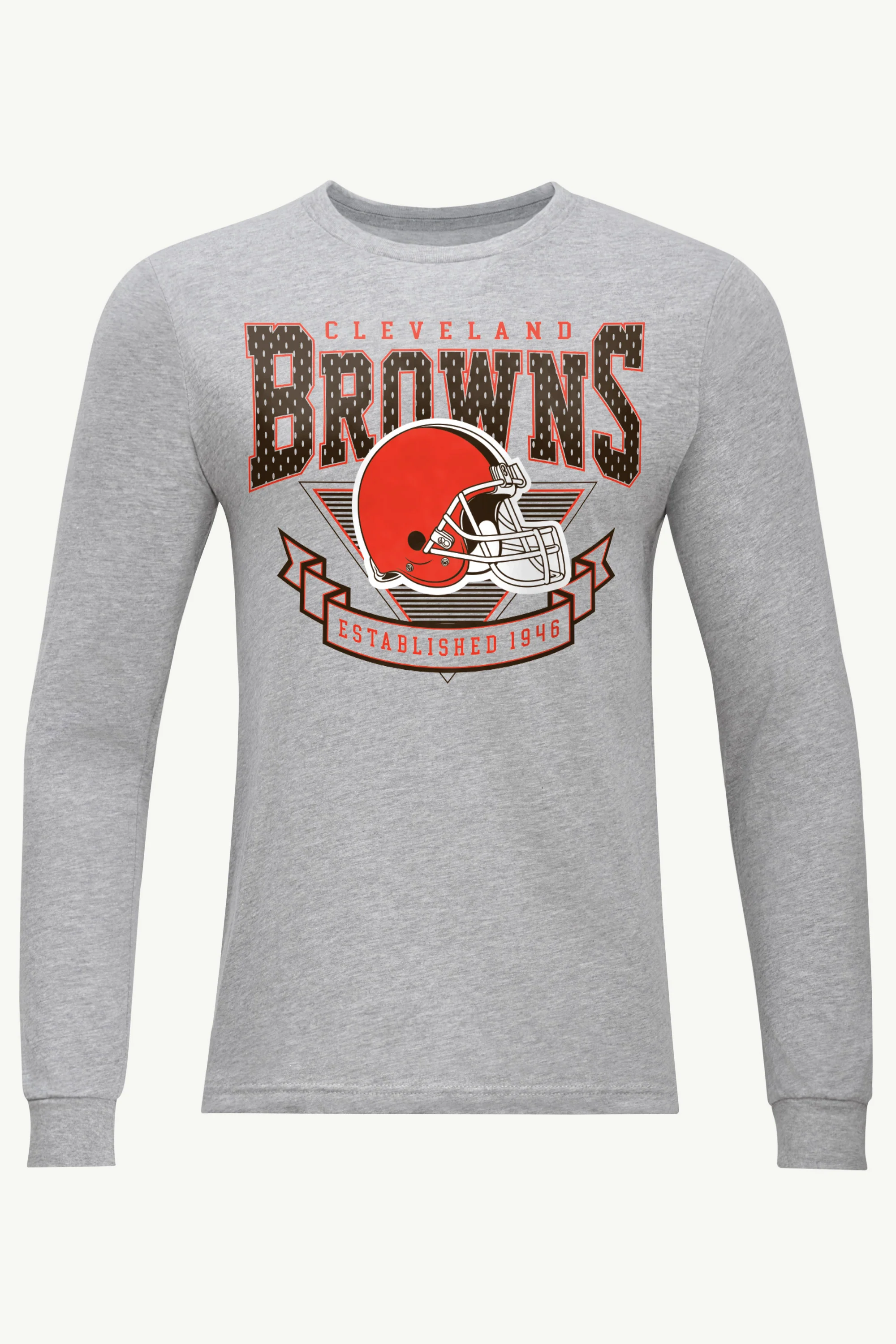 MENS CLEVELAND BROWNS 80's INSPIRED LONG SLEEVE T SHIRT