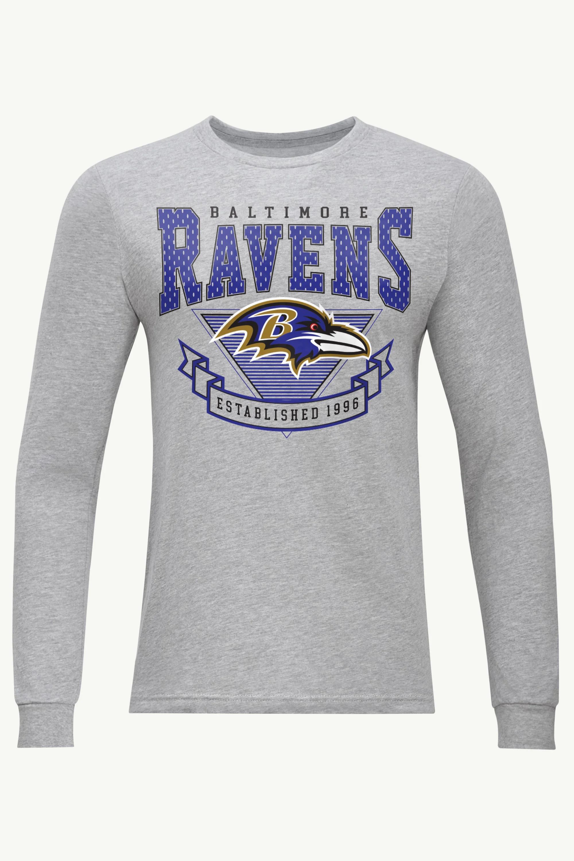 MENS BALTIMORE RAVENS 80's INSPIRED LONG SLEEVE T SHIRT
