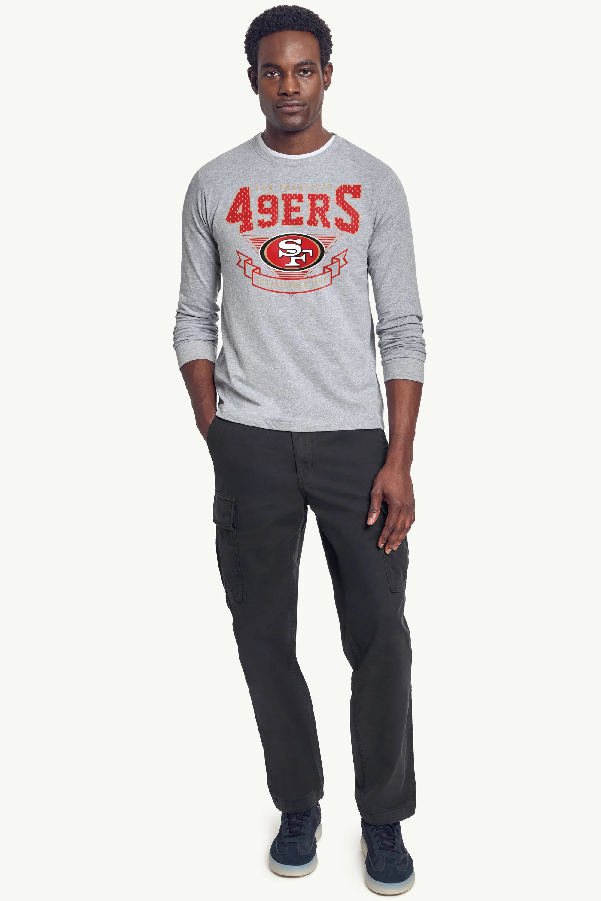 MENS SAN FRANCISCO 49ERS 80's INSPIRED LONG SLEEVE T SHIRT - Image 4