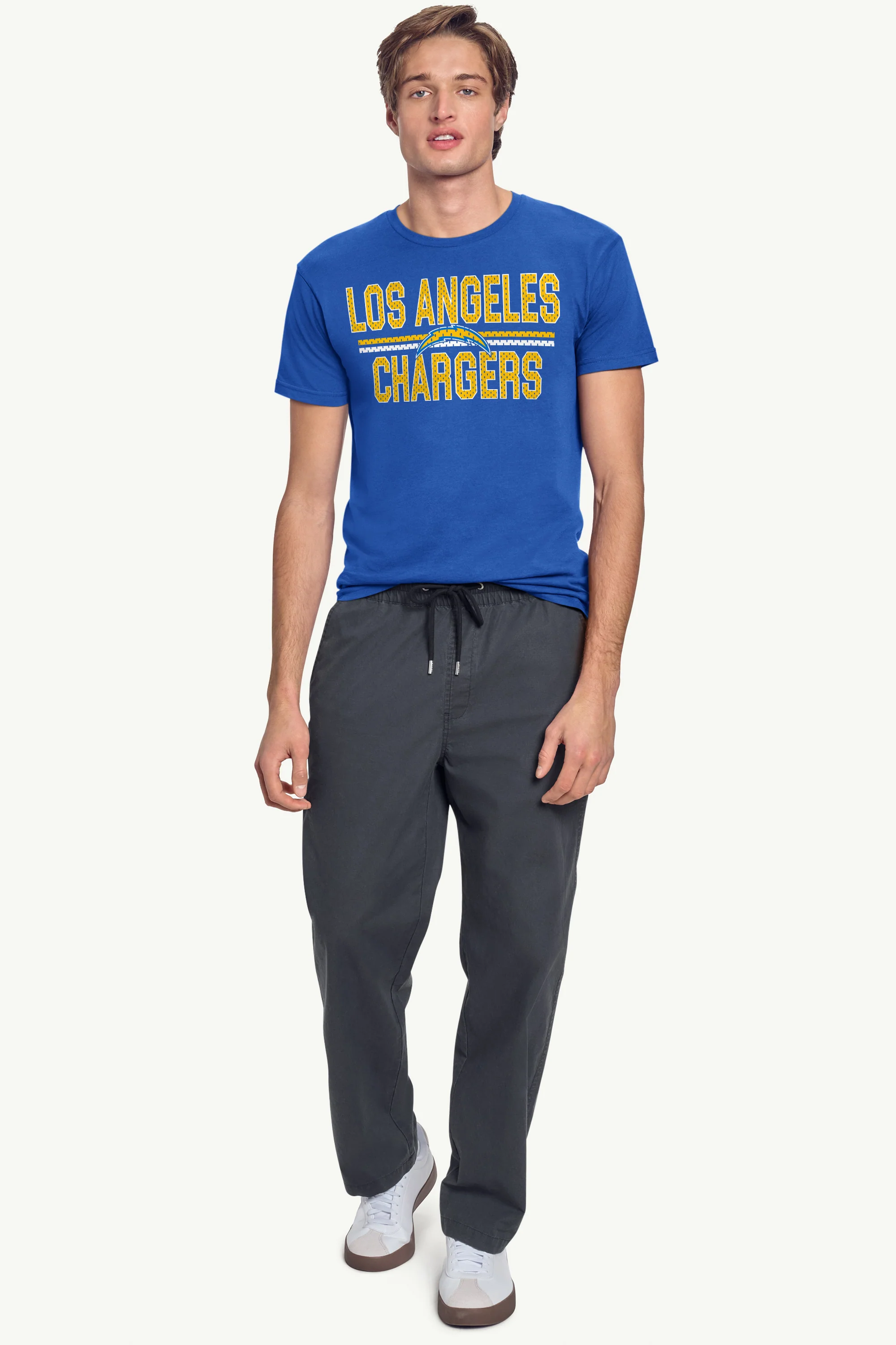 MENS LOS ANGELES CHARGERS MESH LOOK T SHIRT - Image 3