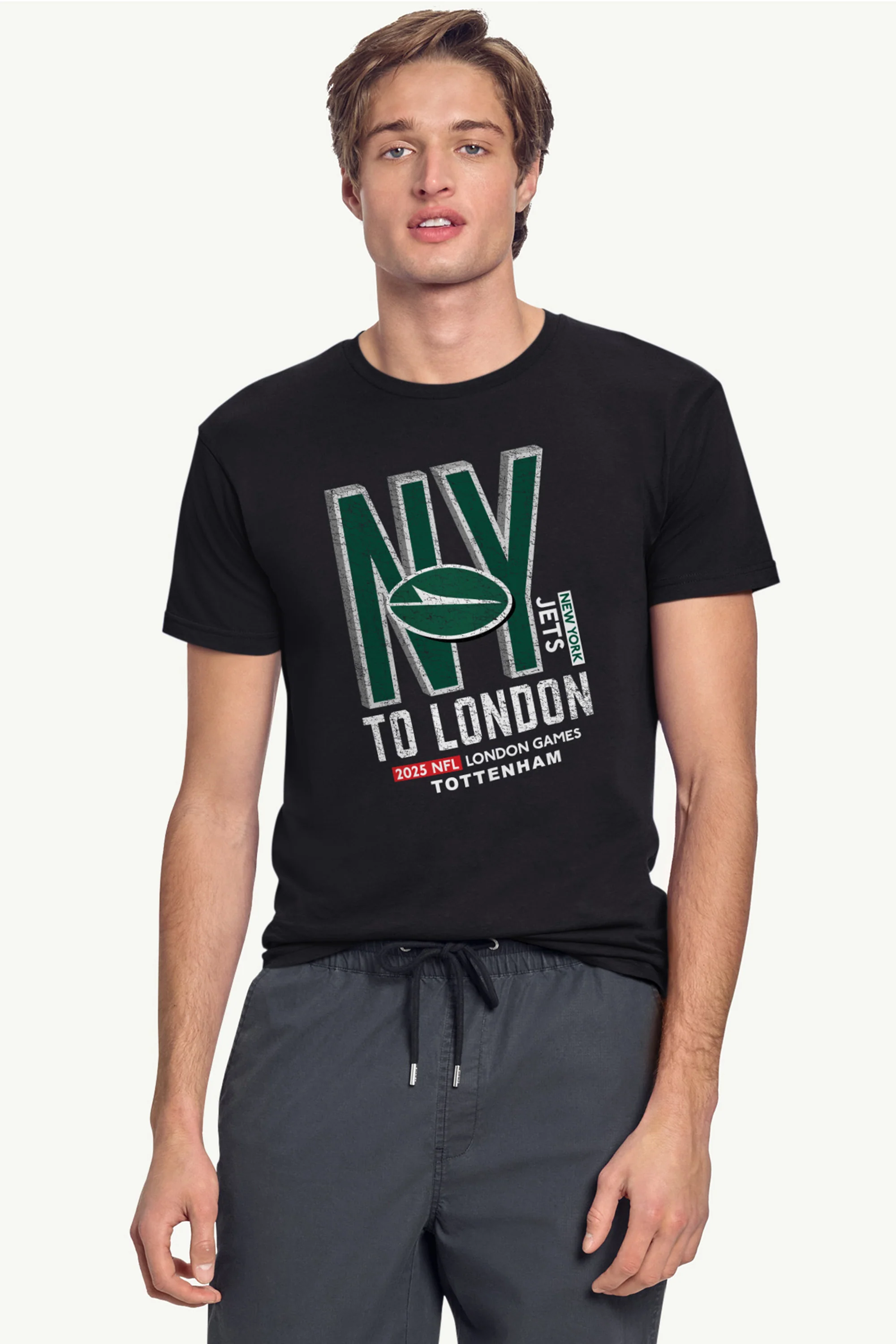 MENS NEW YORK JETS TO LONDON WE GO T SHIRT - Image 2