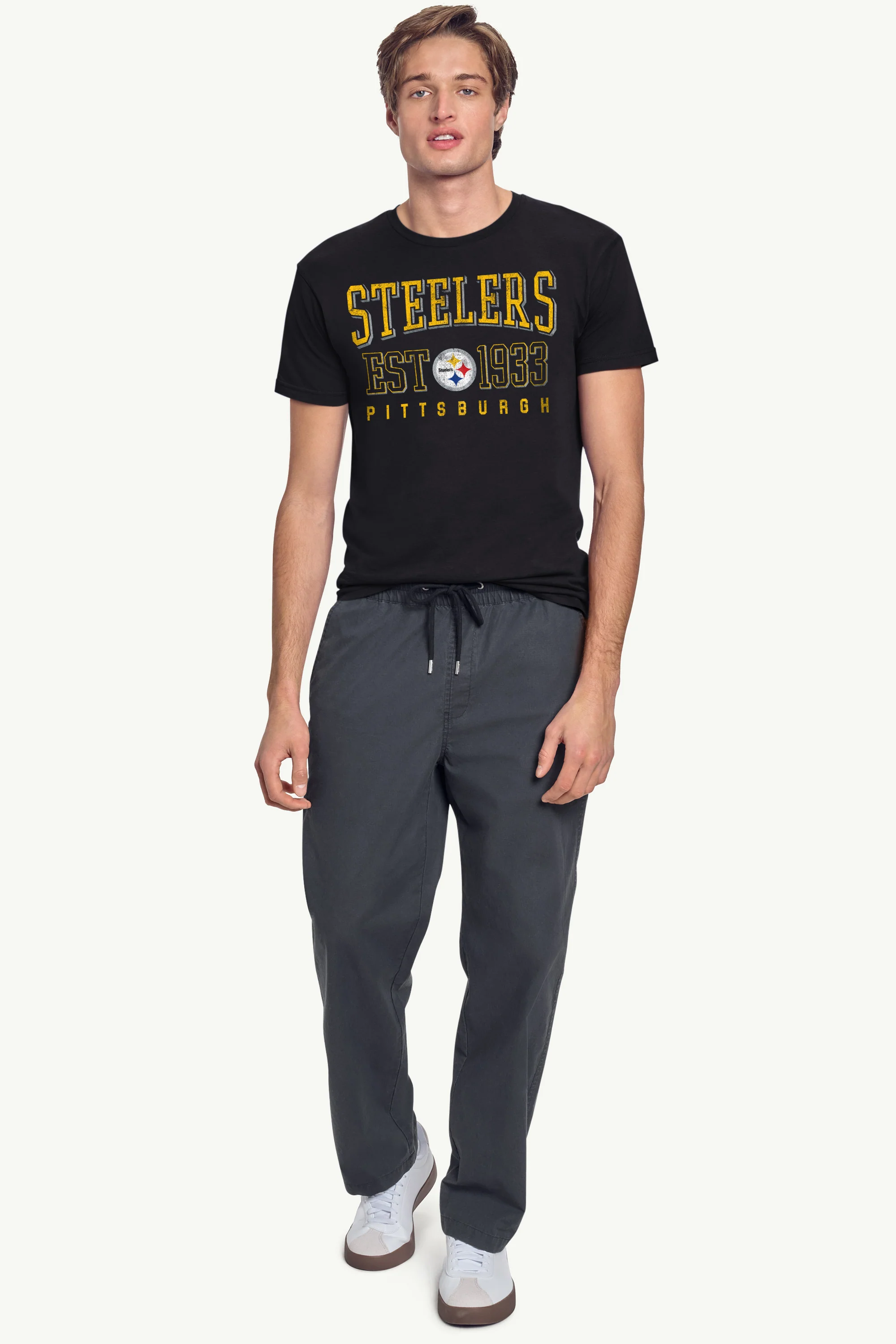 MENS PITTSBURGH STEELERS RETRO T SHIRT - Image 3