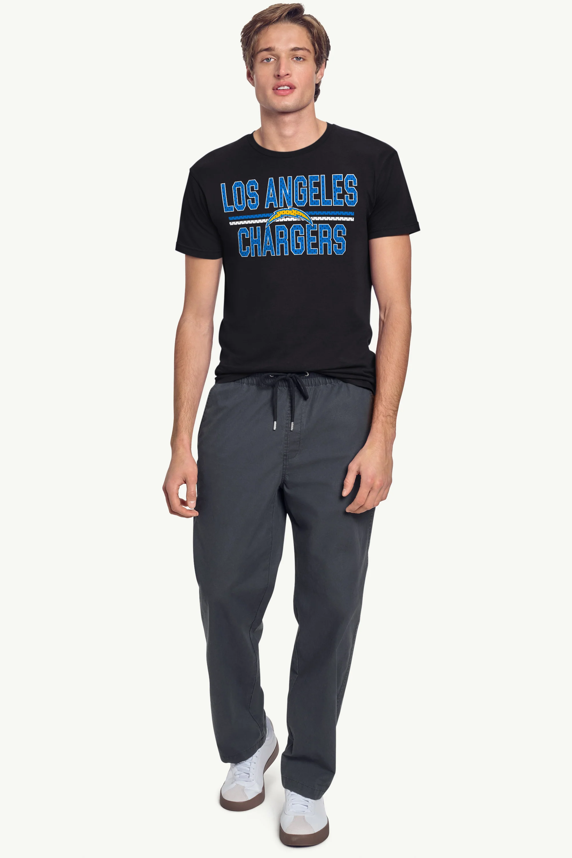 MENS LOS ANGELES CHARGERS MESH LOOK T SHIRT - Image 3