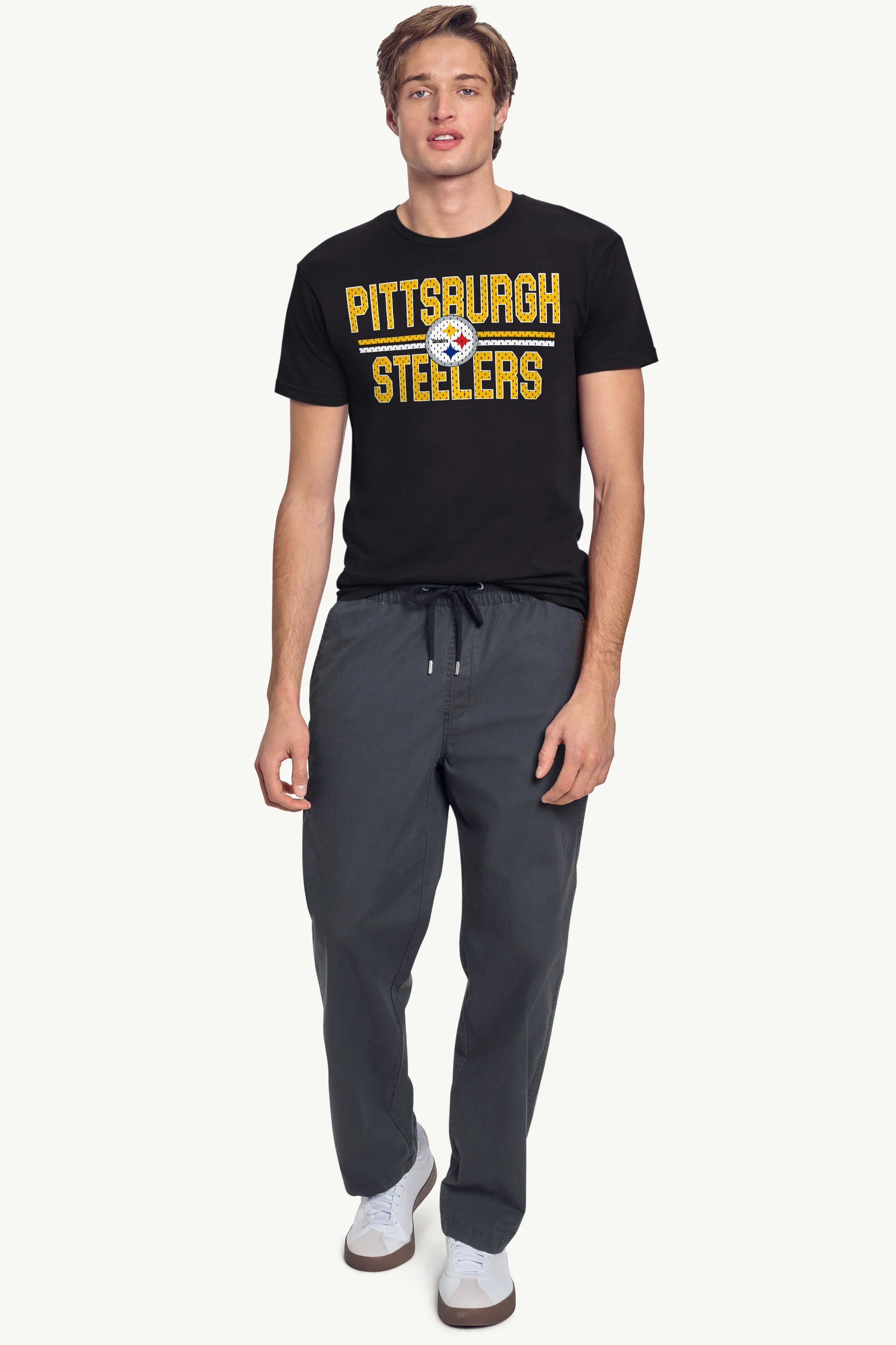 MENS PITTSBURGH STEELERS MESH LOOK T SHIRT - Image 3