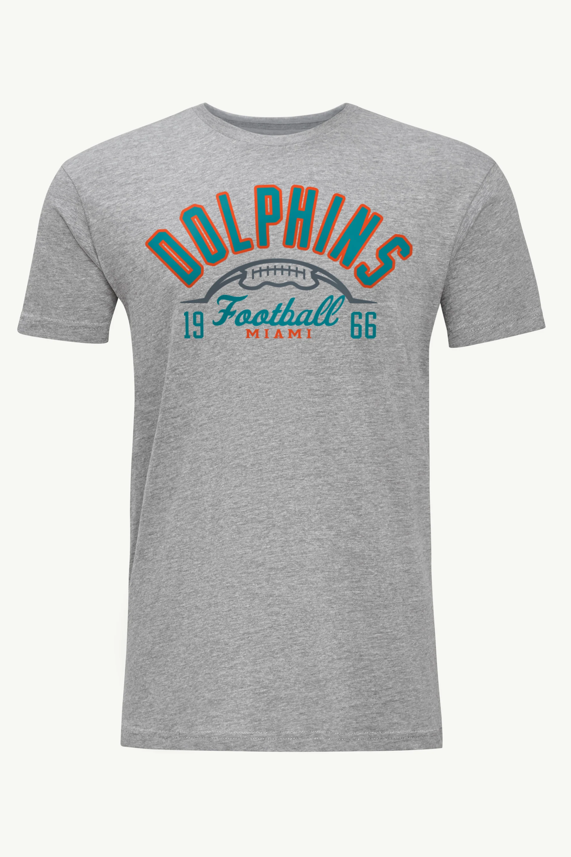 MENS MIAMI DOLPHINS HALF BALL T SHIRT