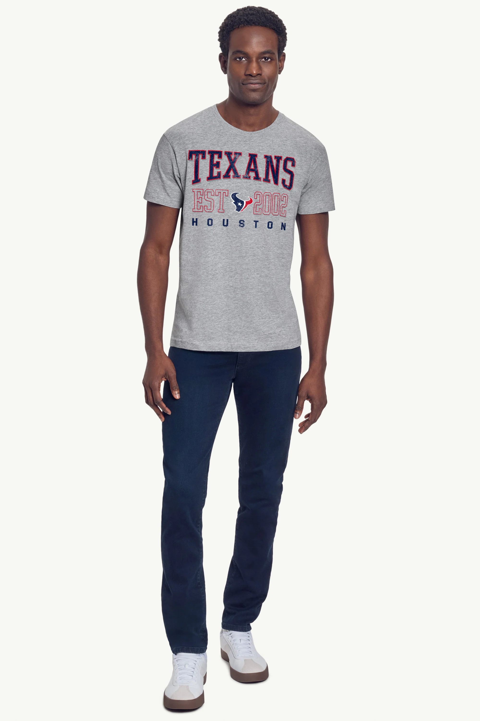 MENS HOUSTON TEXANS RETRO T SHIRT - Image 3