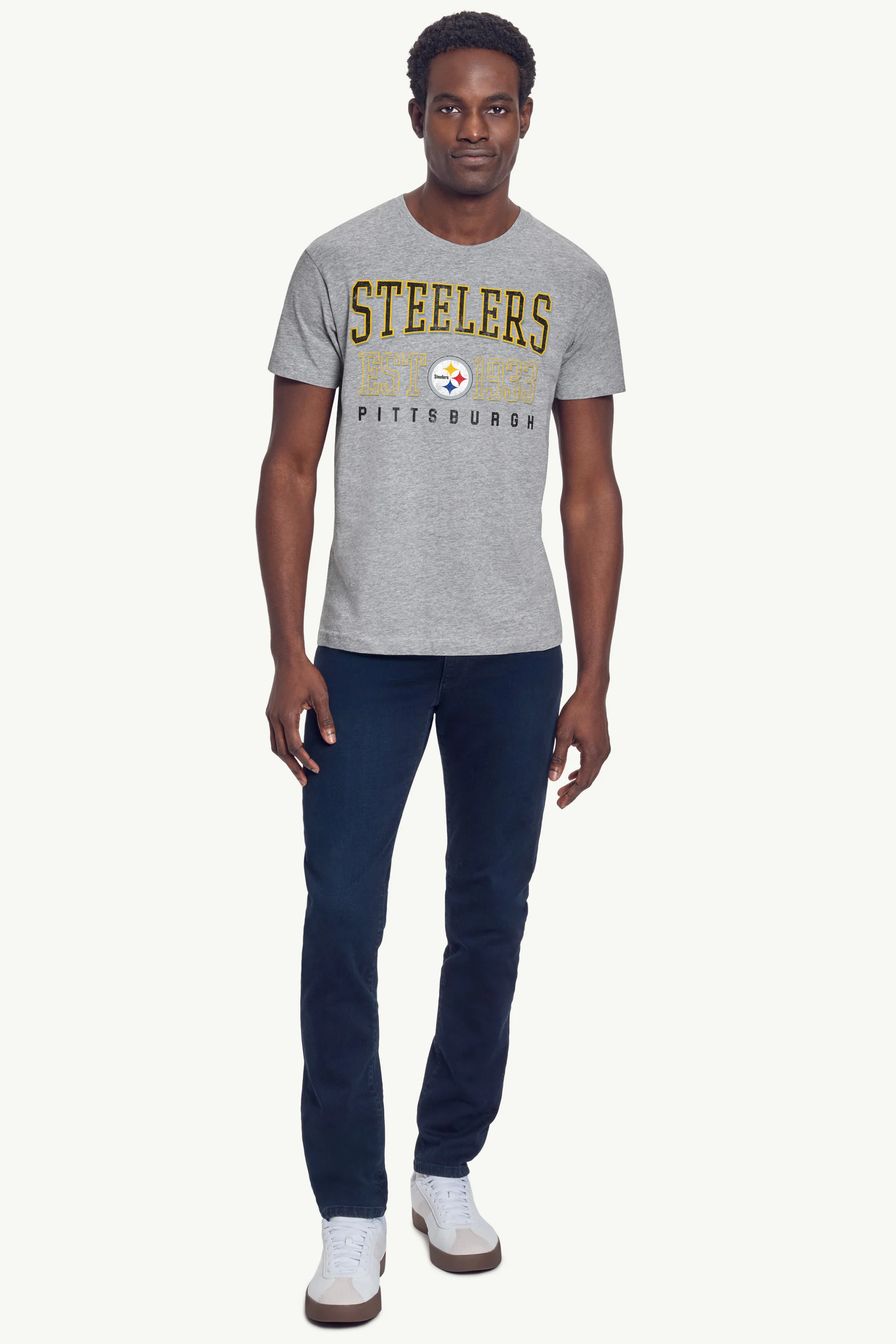 MENS PITTSBURGH STEELERS RETRO T SHIRT - Image 2