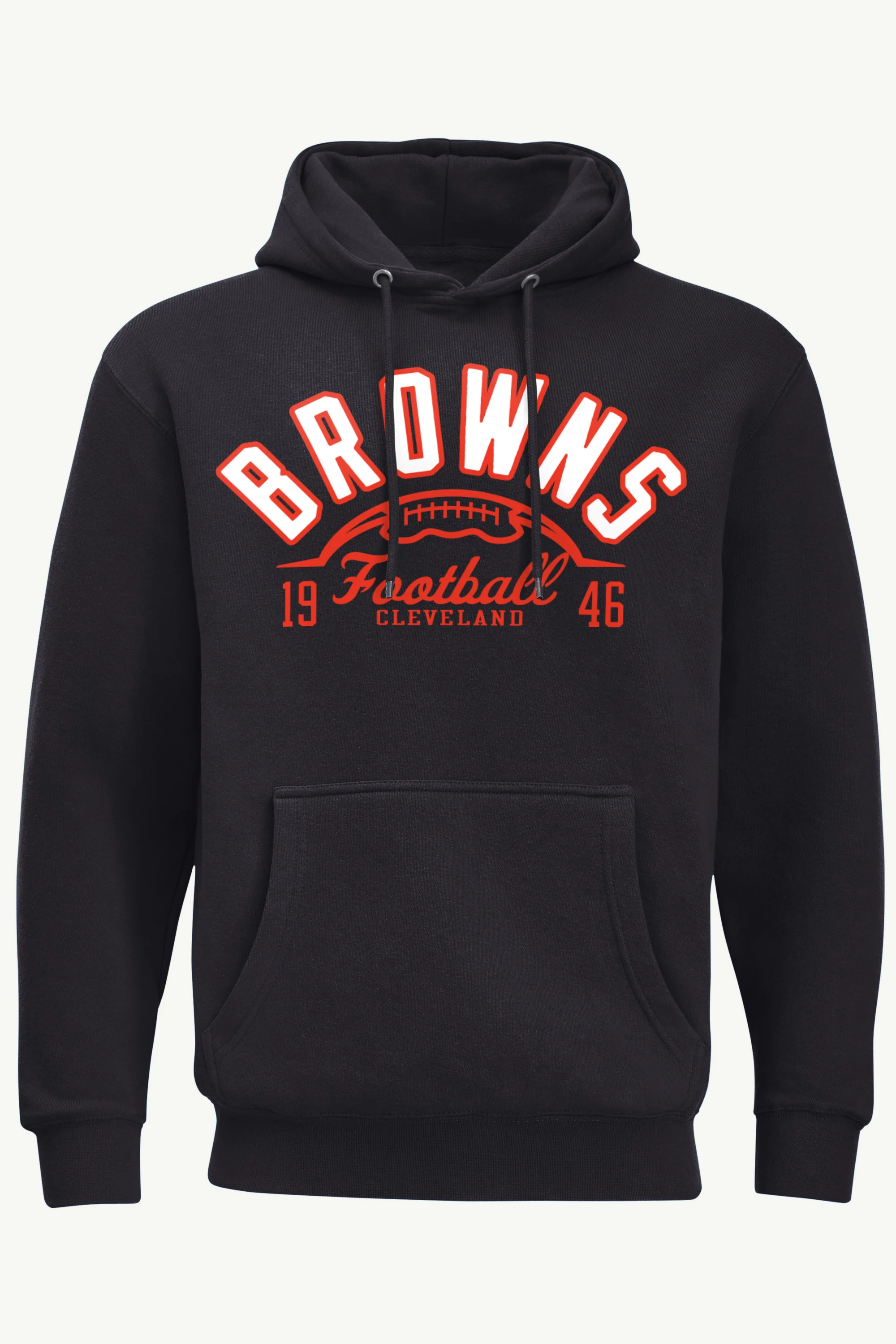 MENS CLEVELAND BROWNS HALF BALL HOODIE - Image 3