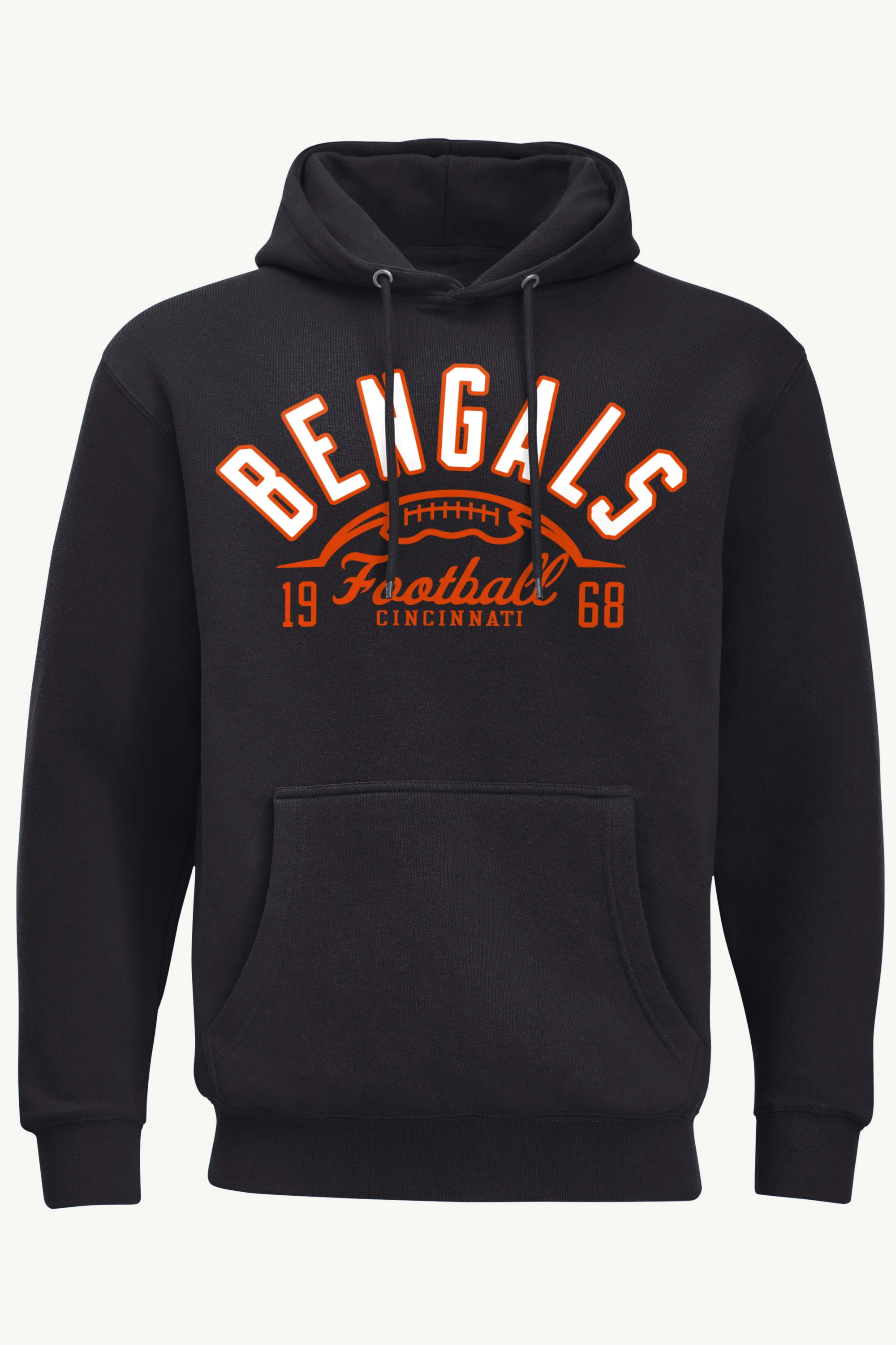 MENS CINCINNATI BENGALS HALF BALL HOODIE