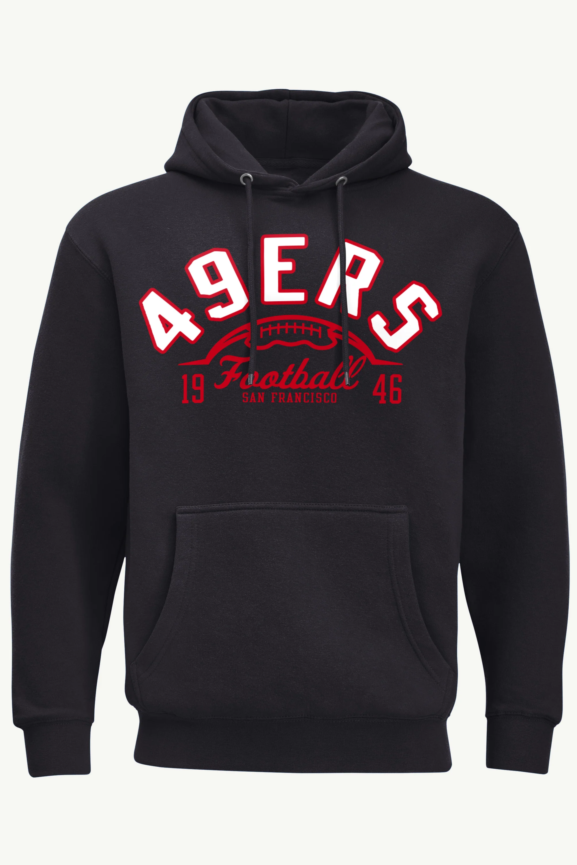 MENS SAN FRANCISCO 49ERS HALF BALL HOODIE
