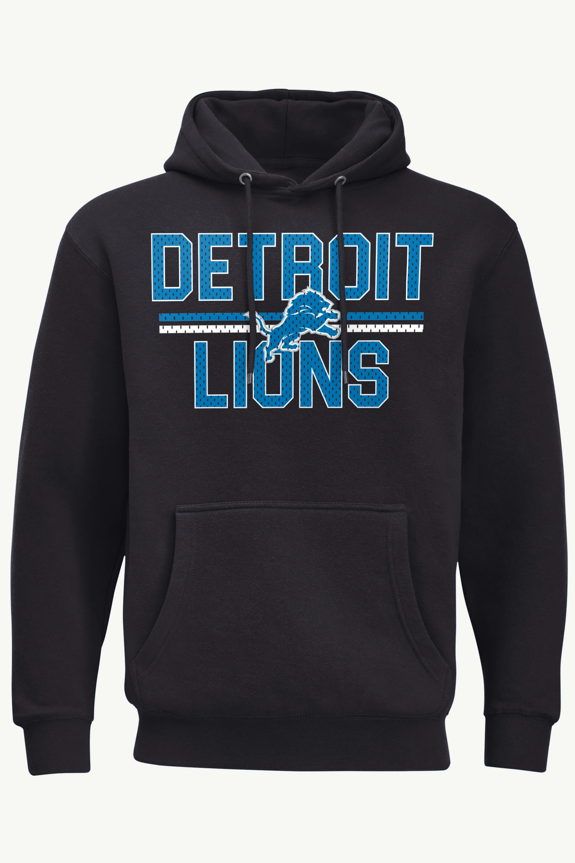 MENS DETROIT LIONS MESH LOOK HOODIE