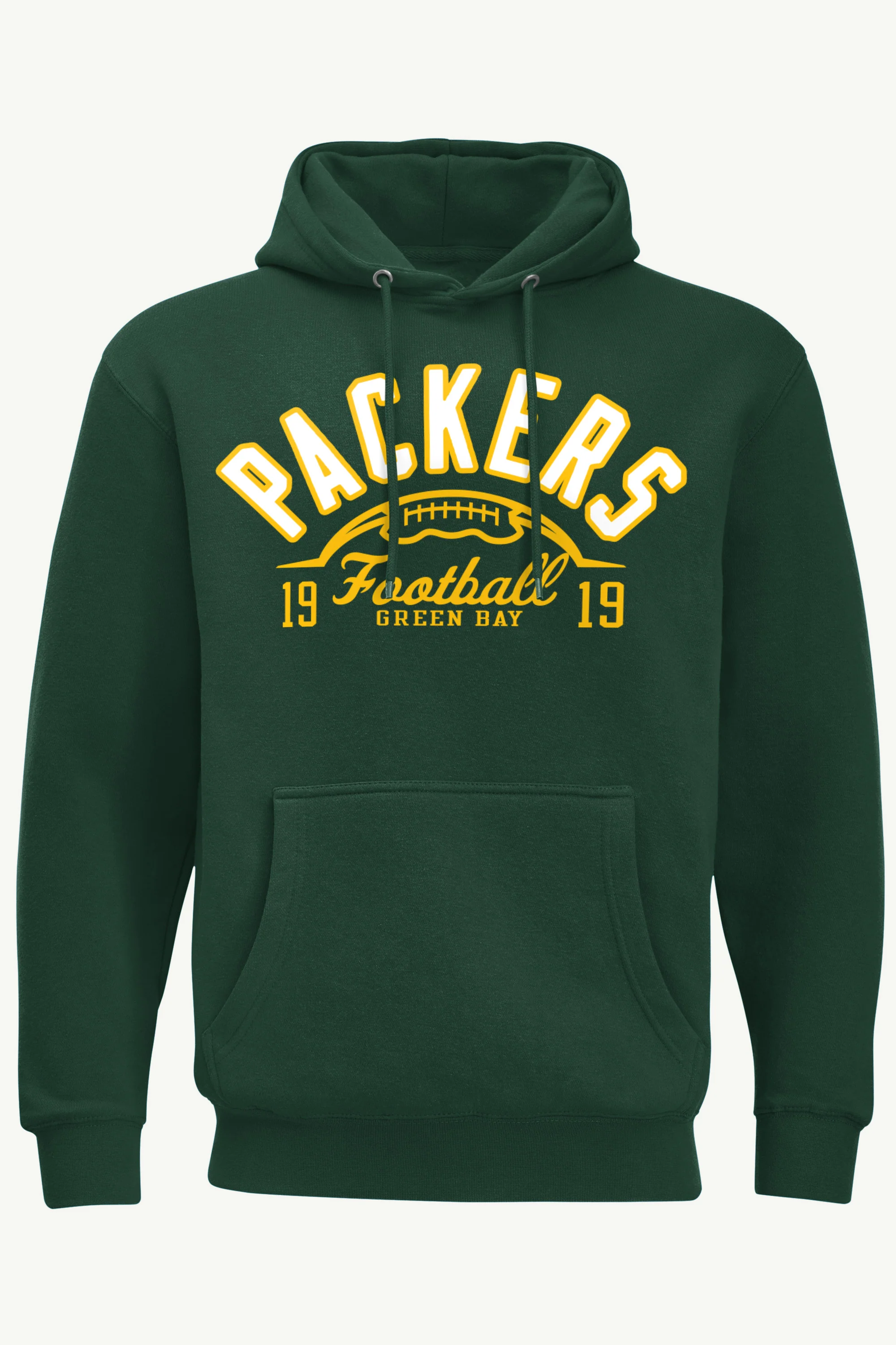 MENS GREEN BAY PACKERS HALF BALL HOODIE