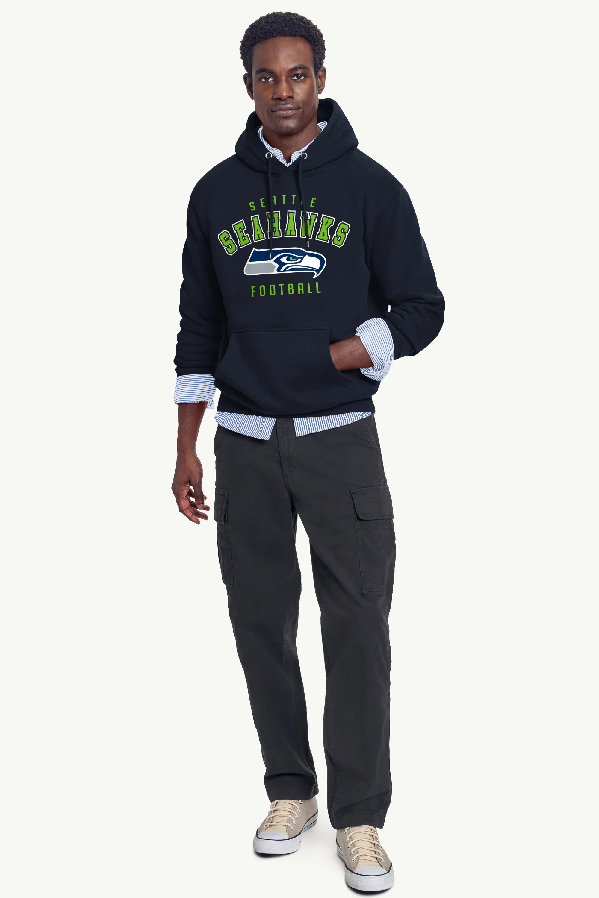 MENS SEATTLE SEAHAWKS HOODIE - Image 3
