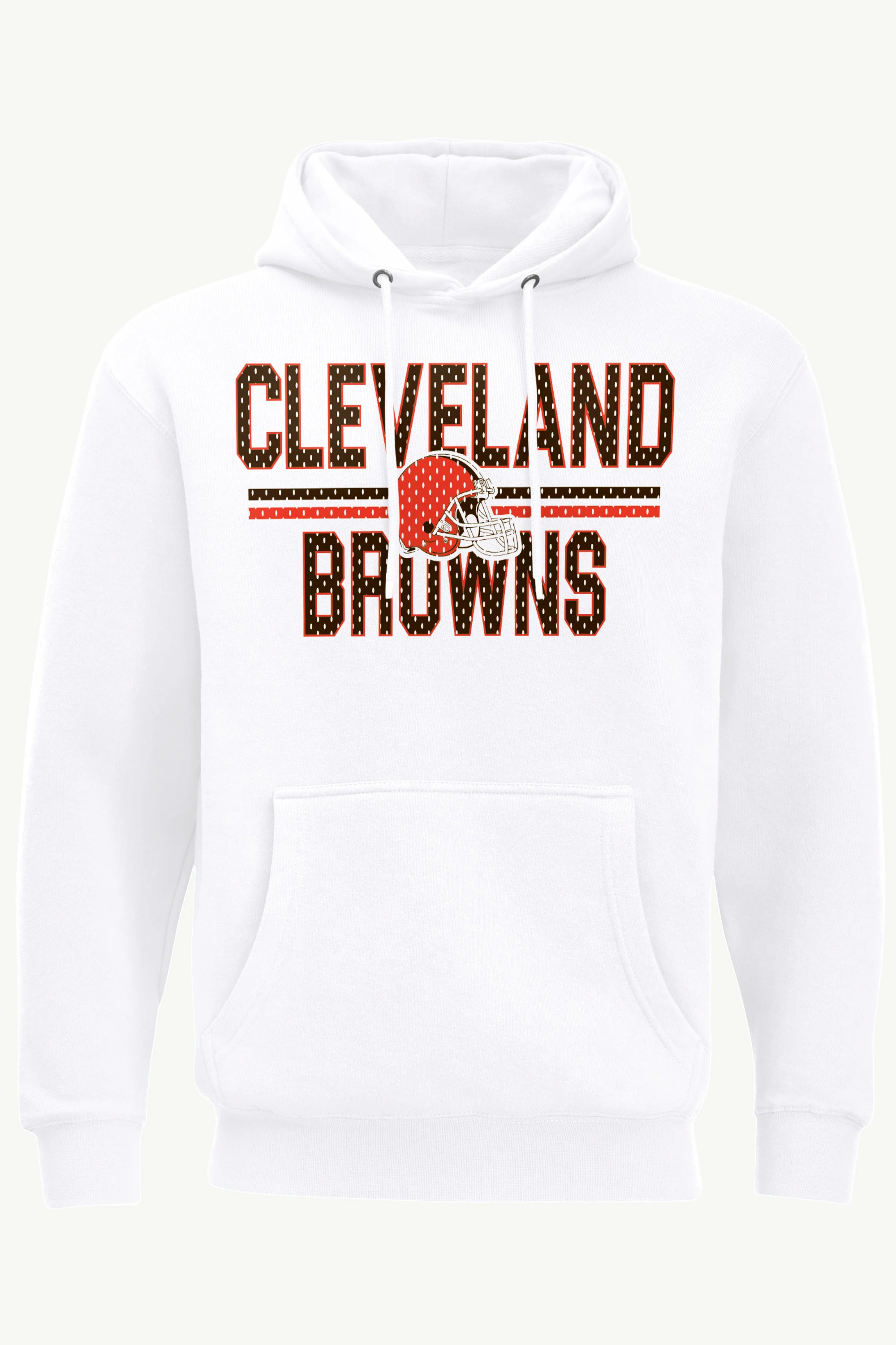 MENS CLEVELAND BROWNS MESH LOOK HOODIE