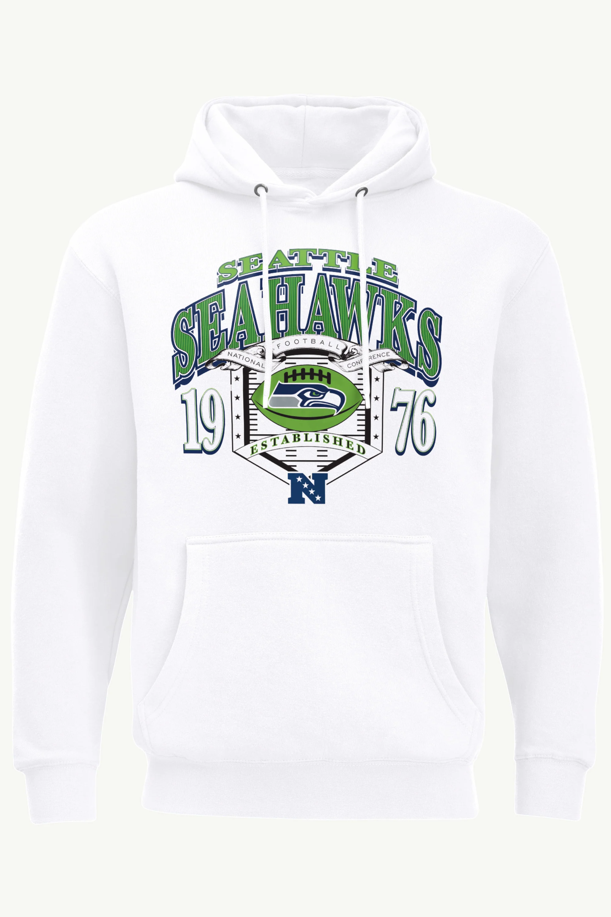 MENS SEATTLE SEAHAWKS 80s INSPIRED FIELD HOODIE