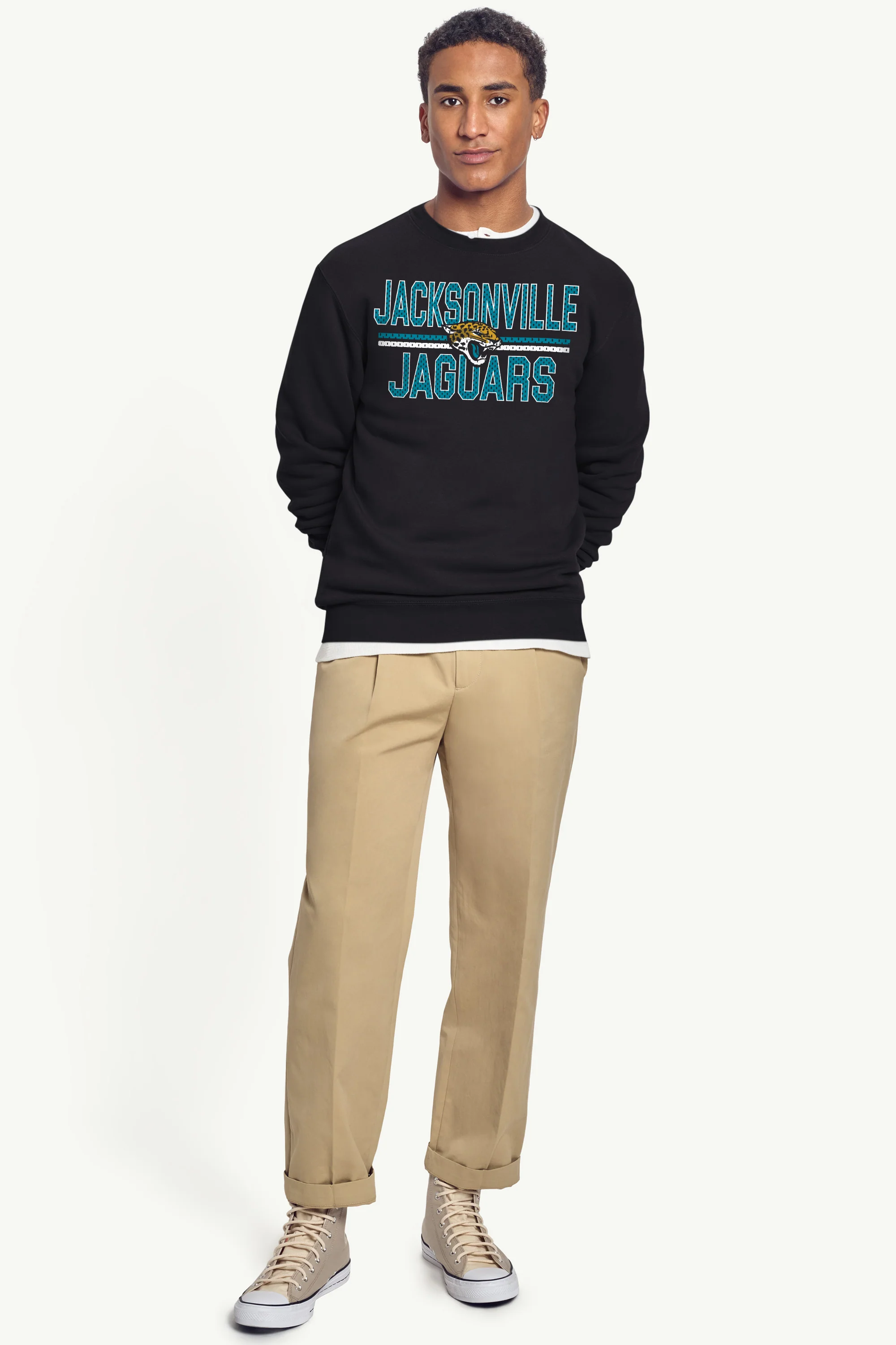 MENS JACKSONVILLE JAGUARS MESH LOOK SWEATSHIRT - Image 5