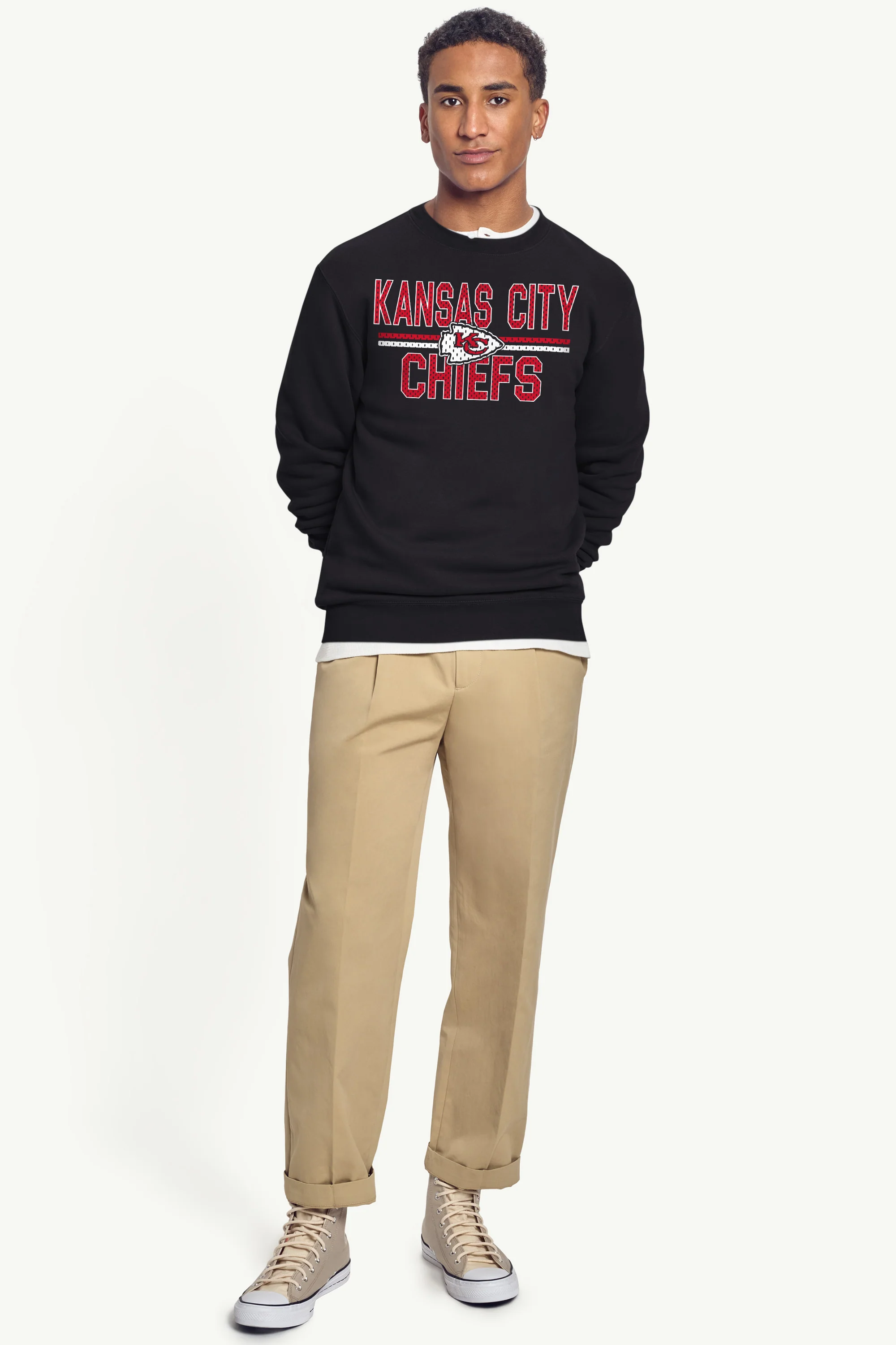 MENS KANSAS CITY CHIEFS MESH LOOK SWEATSHIRT - Image 5