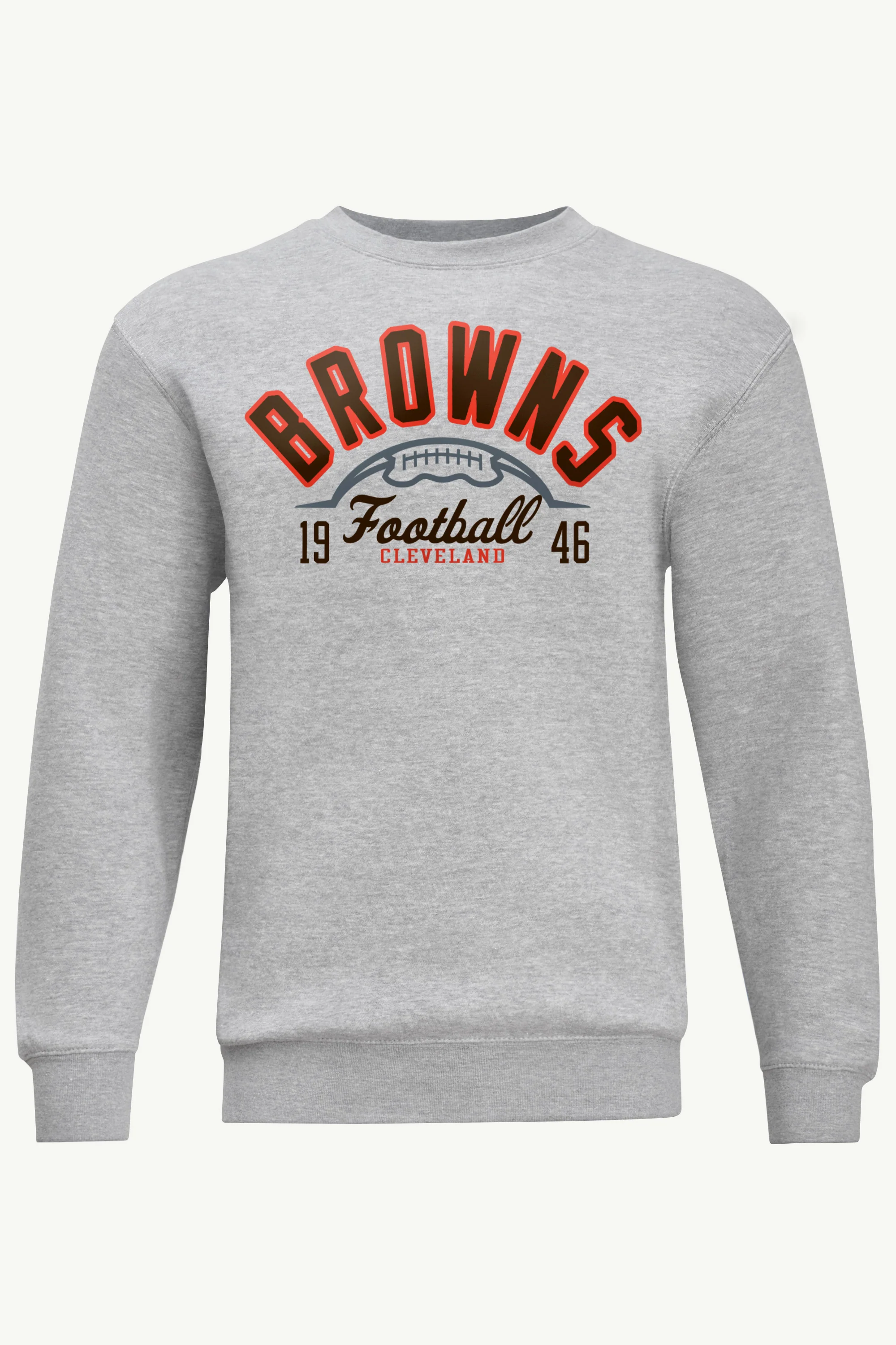 MENS CLEVELAND BROWNS HALF BALL SWEATSHIRT