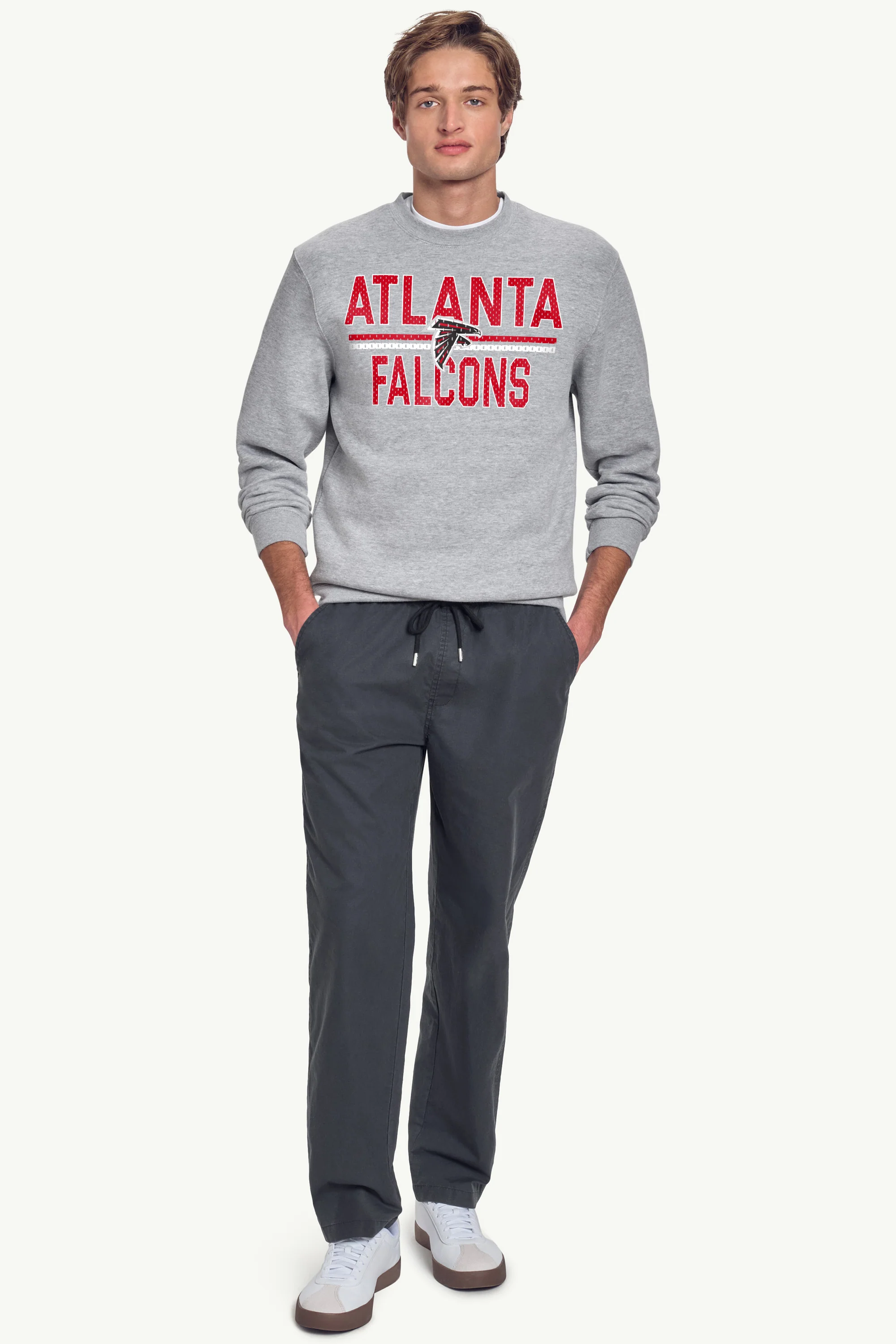MENS ATLANTA FALCONS MESH LOOK SWEATSHIRT - Image 5