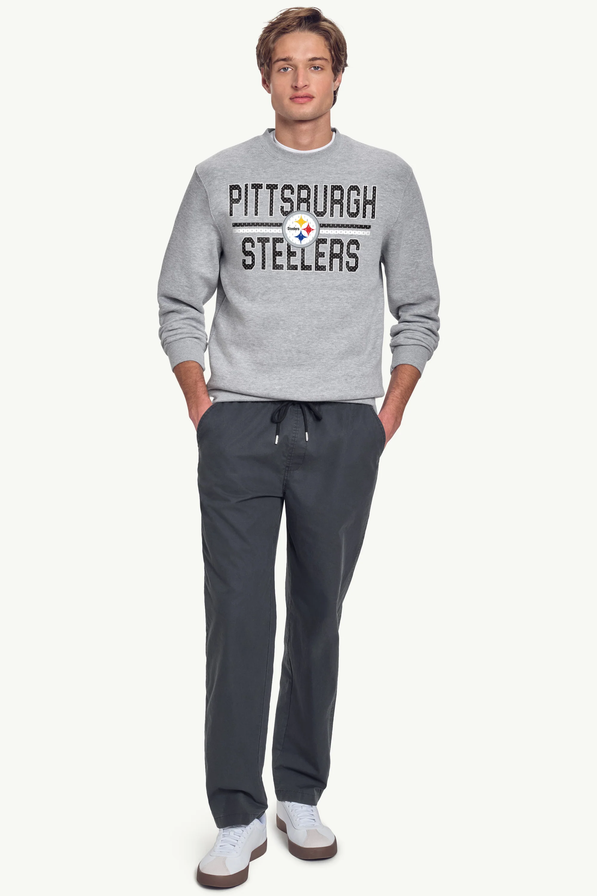 MENS PITTSBURGH STEELERS MESH LOOK SWEATSHIRT - Image 3