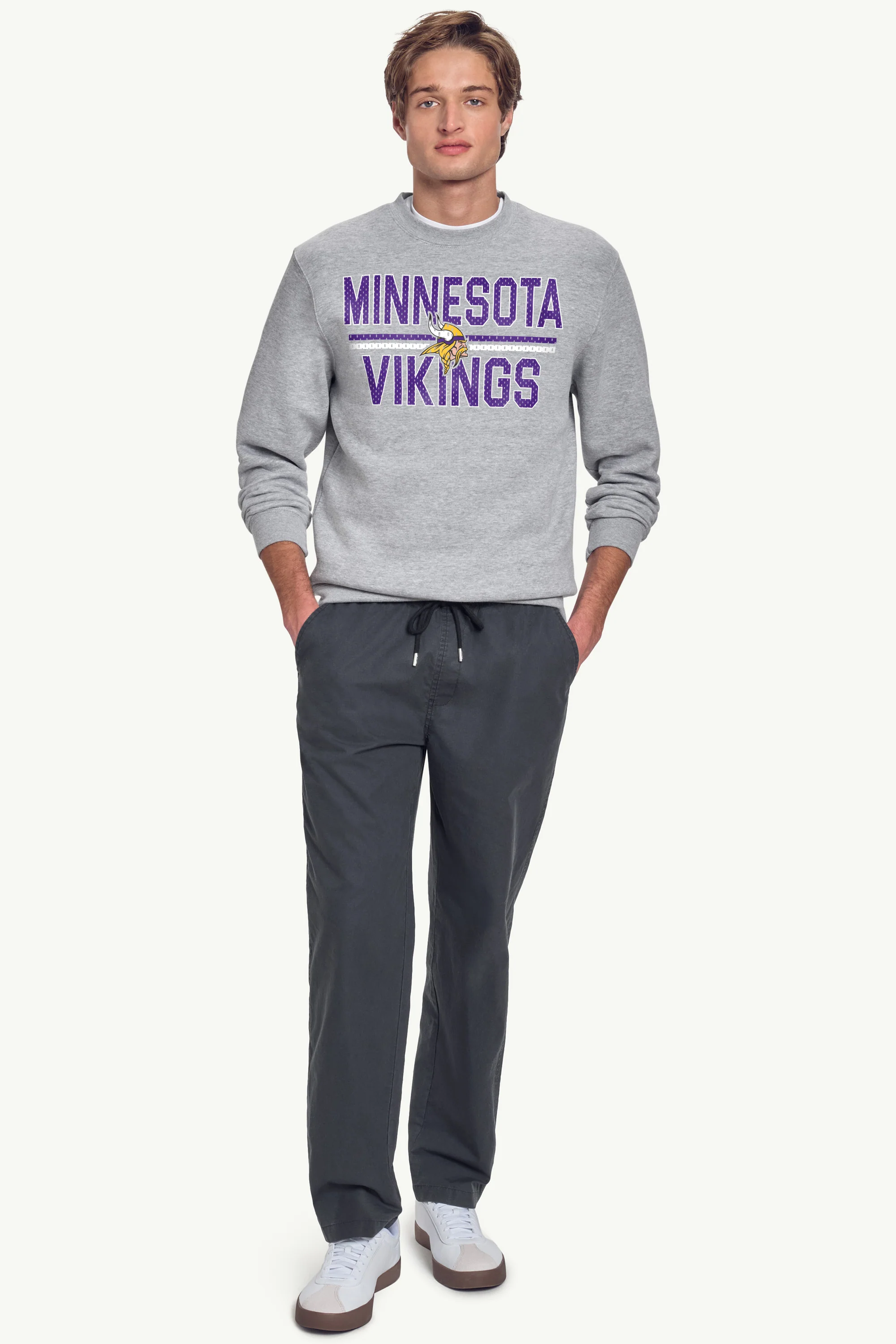 MENS MINNESOTA VIKINGS MESH LOOK SWEATSHIRT - Image 3