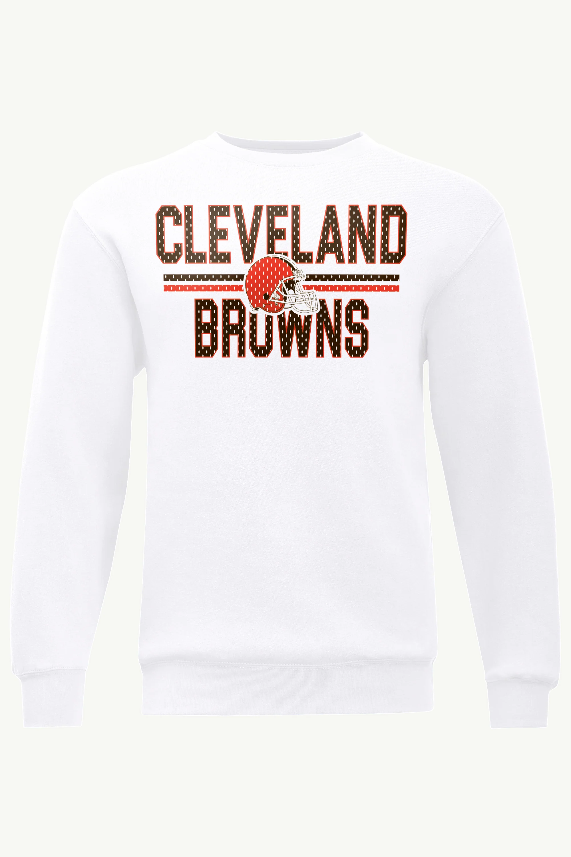 MENS CLEVELAND BROWNS MESH LOOK SWEATSHIRT - Image 4