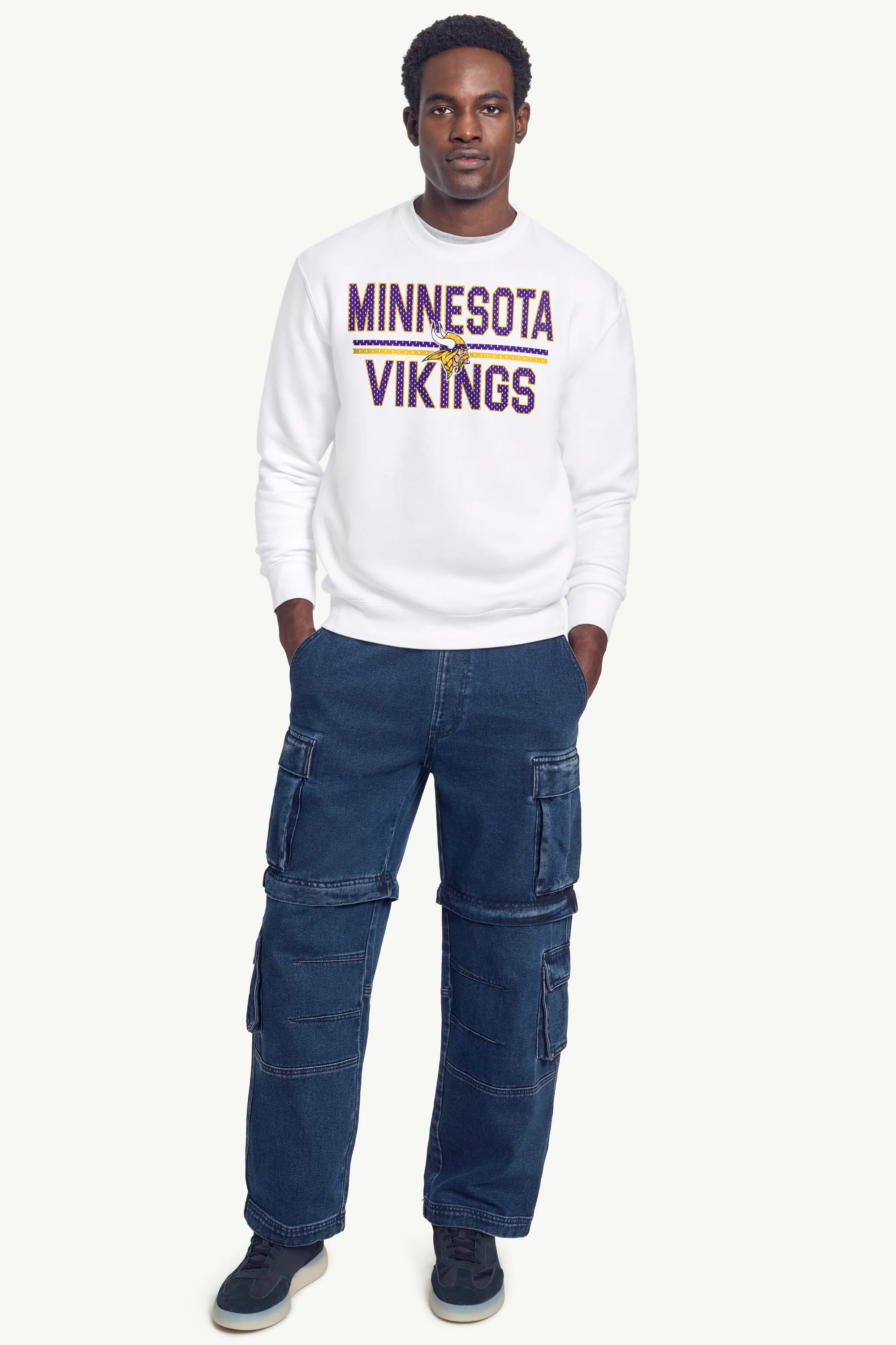 MENS MINNESOTA VIKINGS MESH LOOK SWEATSHIRT - Image 4