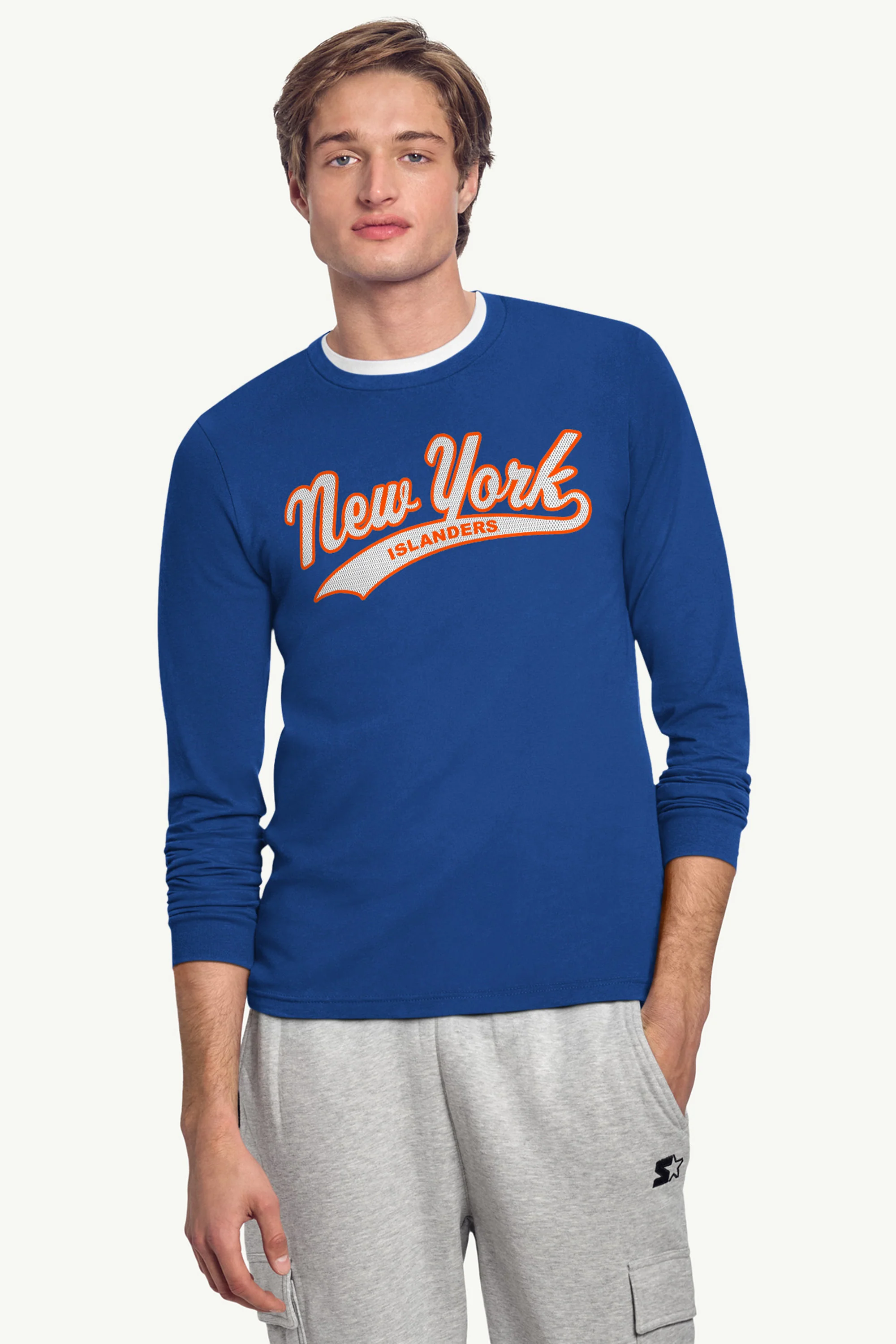 MENS NEW YORK ISLANDERS TAILSWEEP LONG SLEEVE T SHIRT - Image 43