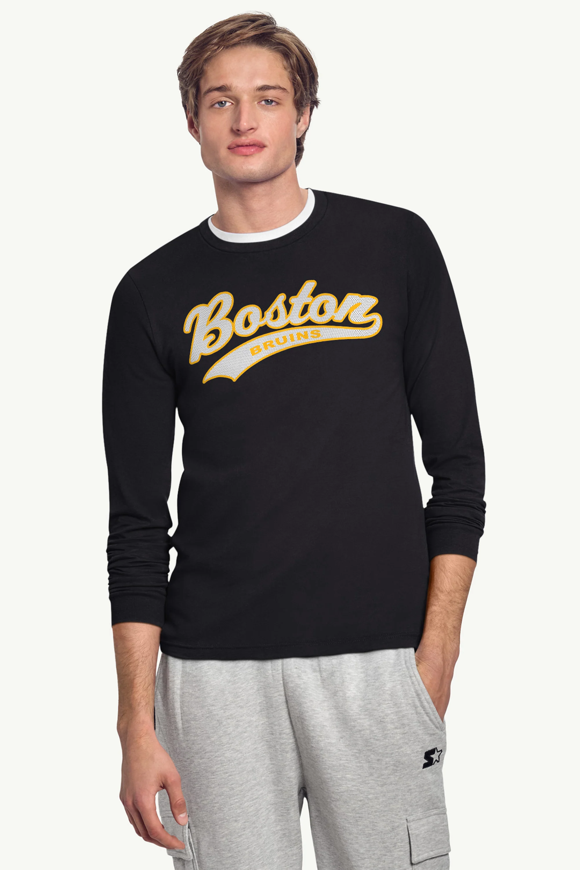 MENS BOSTON BRUINS TAILSWEEP LONG SLEEVE T SHIRT - Image 5