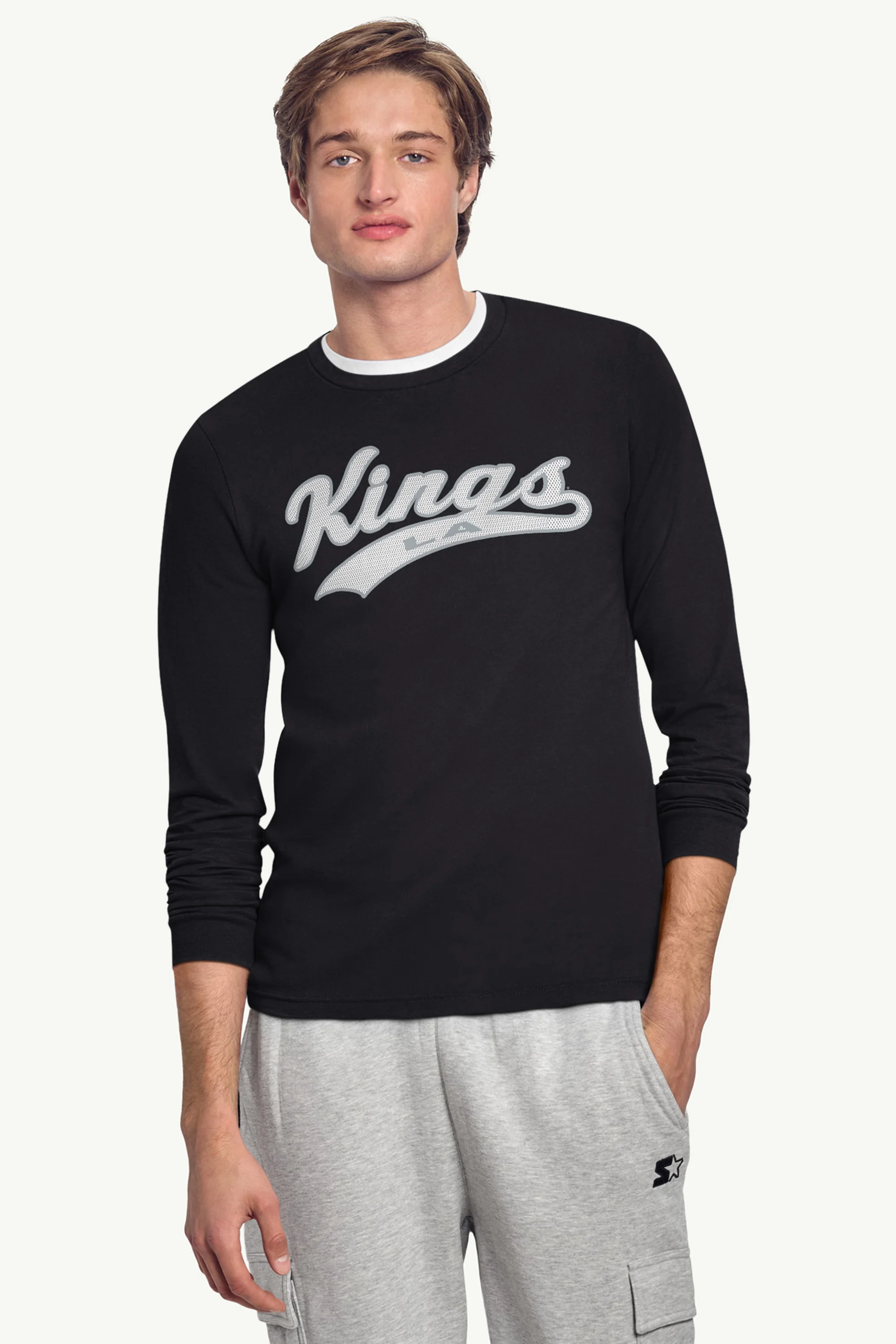 MENS LOS ANGELES KINGS TAILSWEEP LONG SLEEVE T SHIRT - Image 3