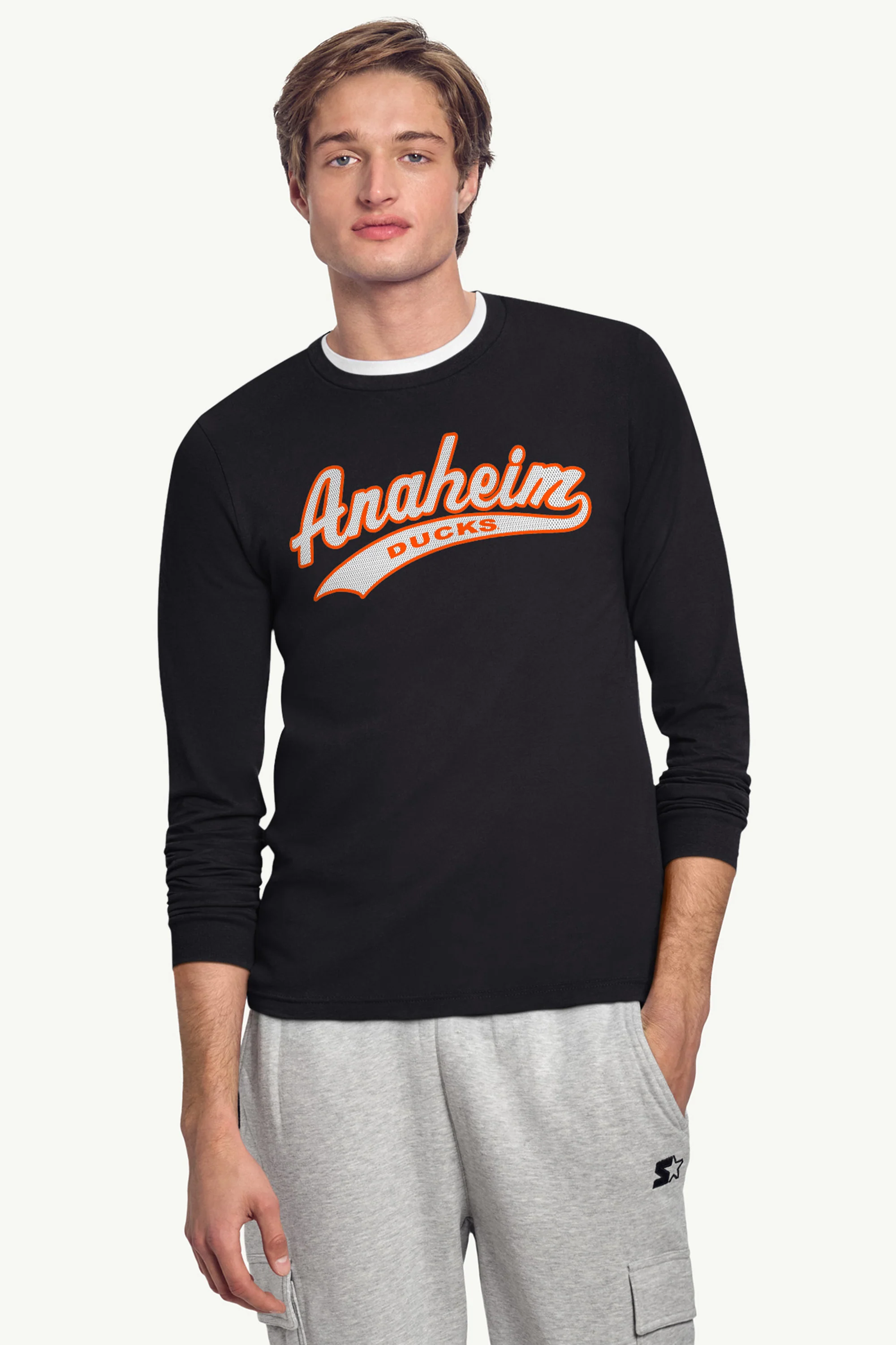 MENS ANAHEIM DUCKS TAILSWEEP LONG SLEEVE T SHIRT - Image 5
