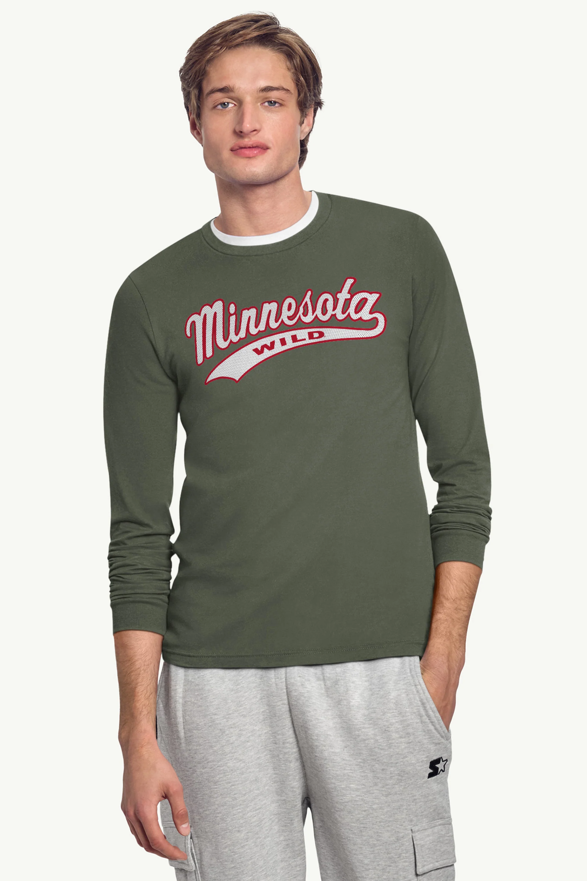 MENS MINNESOTA WILD TAILSWEEP LONG SLEEVE T SHIRT