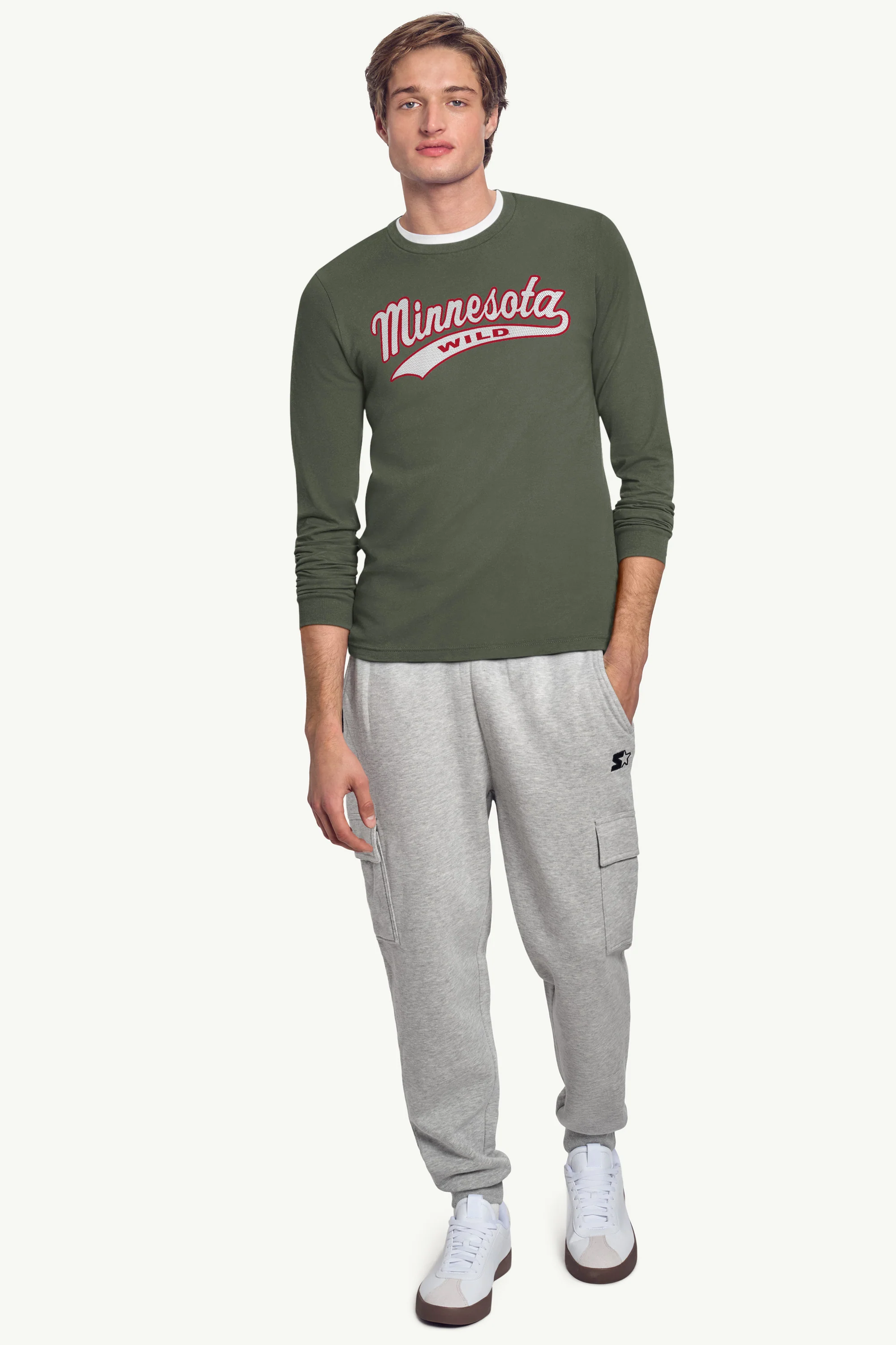 MENS MINNESOTA WILD TAILSWEEP LONG SLEEVE T SHIRT - Image 2