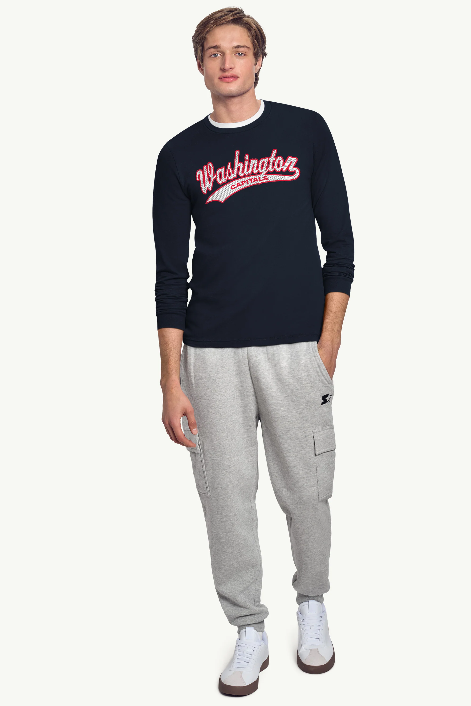 MENS WASHINGTON CAPITALS TAILSWEEP LONG SLEEVE T SHIRT - Image 3