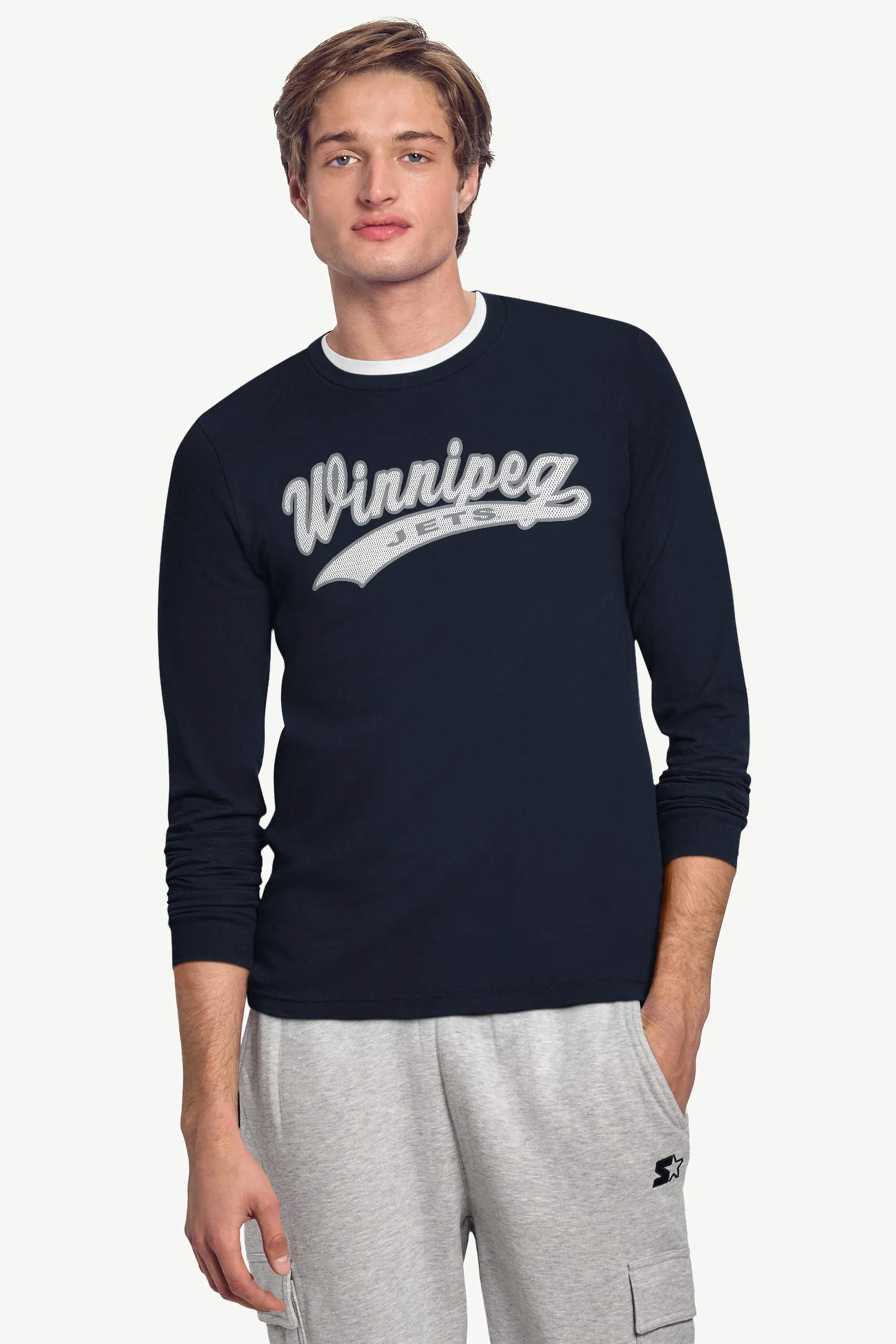 MENS WINNIPEG JETS TAILSWEEP LONG SLEEVE T SHIRT - Image 2