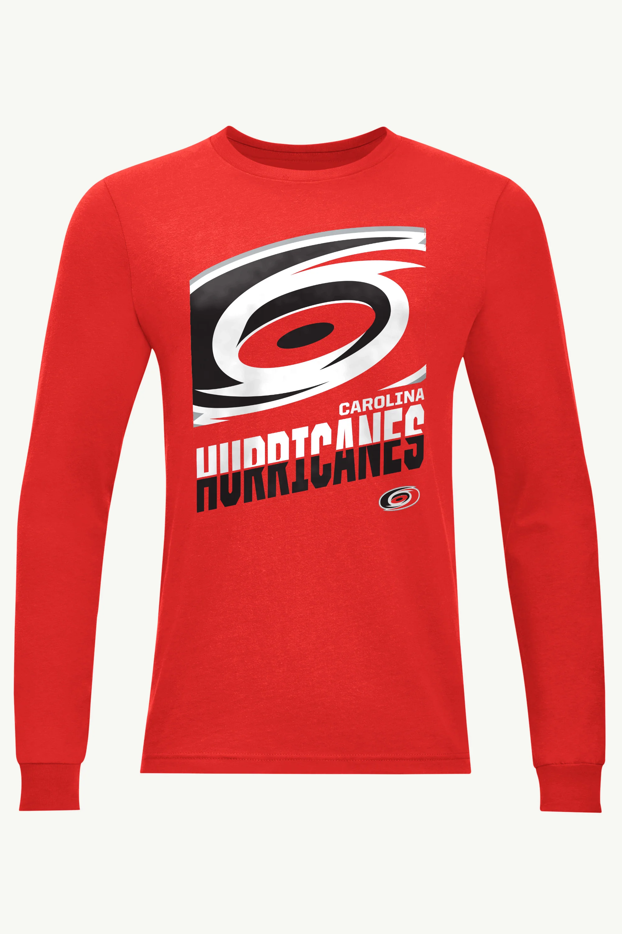 MENS CAROLINA HURRICANES LOGO ZOOM LONG SLEEVE T SHIRT