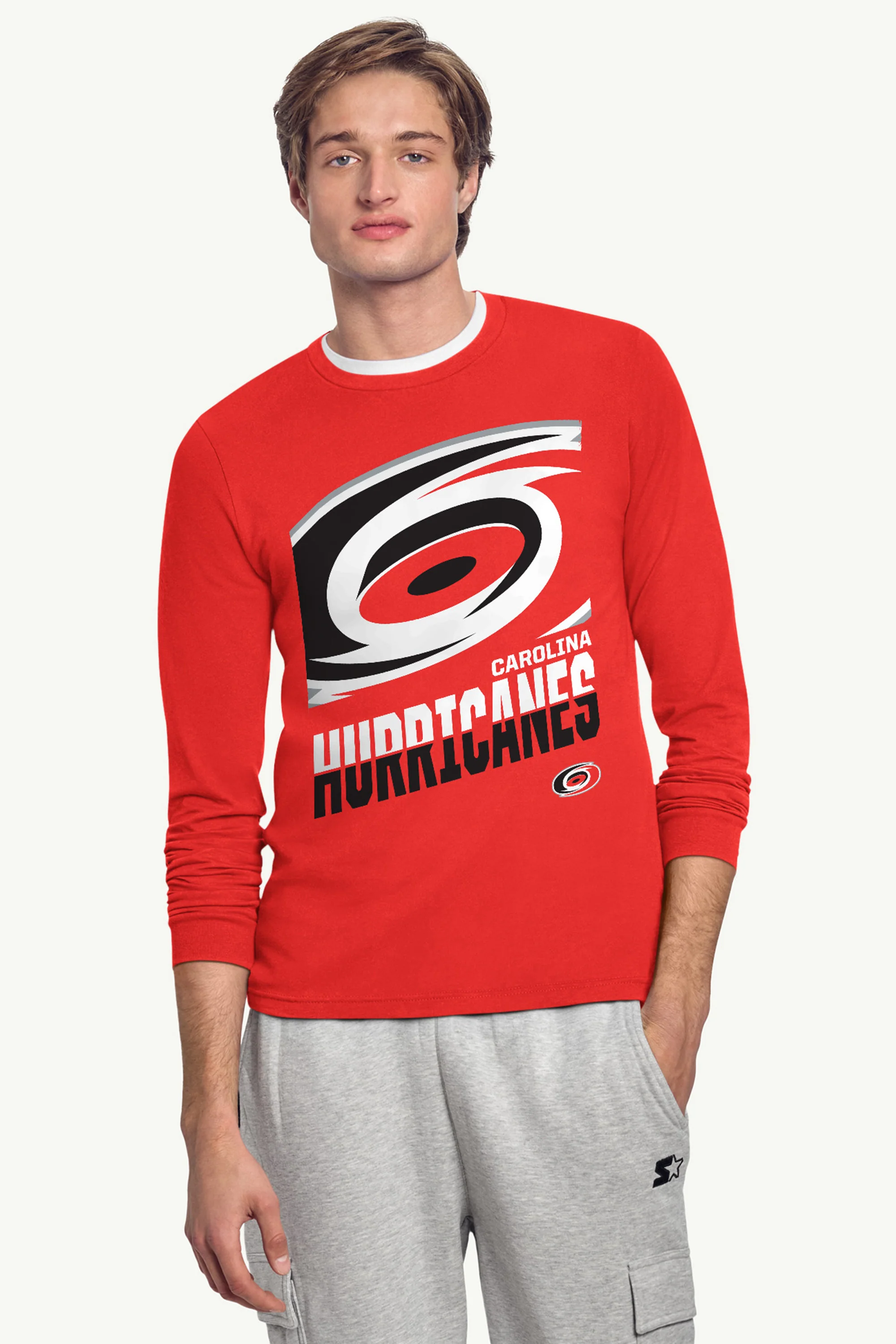 MENS CAROLINA HURRICANES LOGO ZOOM LONG SLEEVE T SHIRT - Image 3