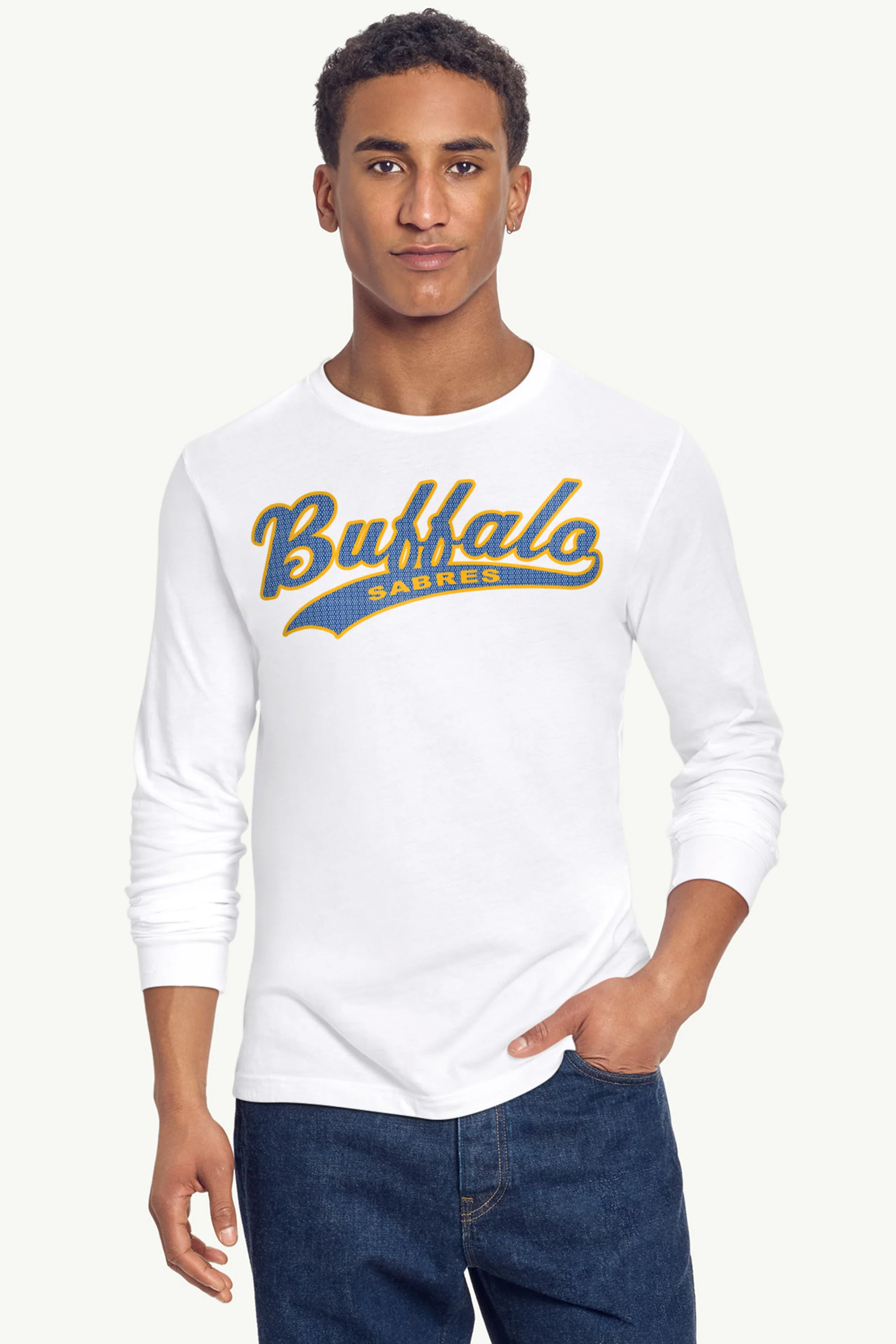 MENS BUFFALO SABRES TAILSWEEP LONG SLEEVE T SHIRT - Image 4