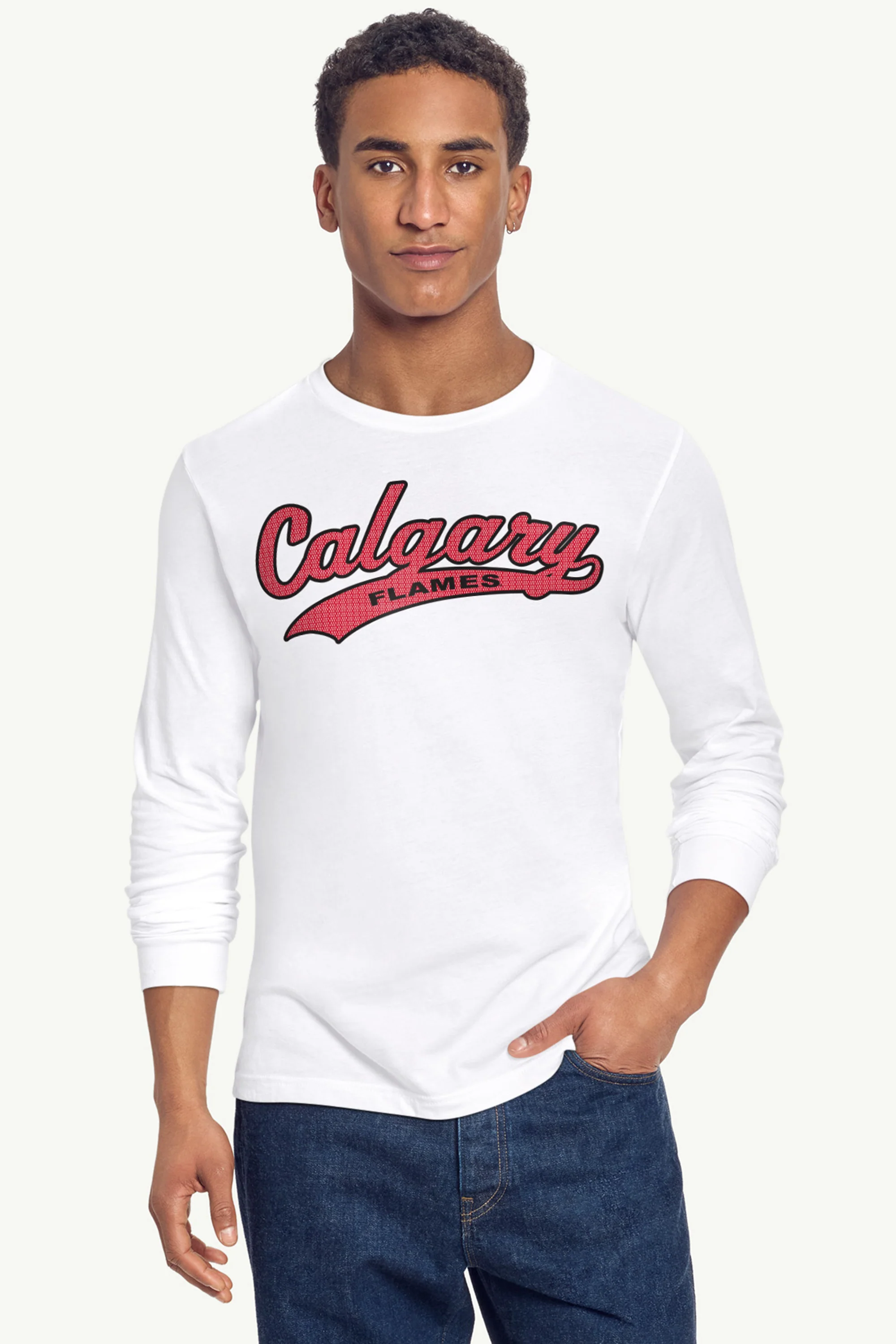 MENS CALGARY FLAMES TAILSWEEP LONG SLEEVE T SHIRT - Image 103