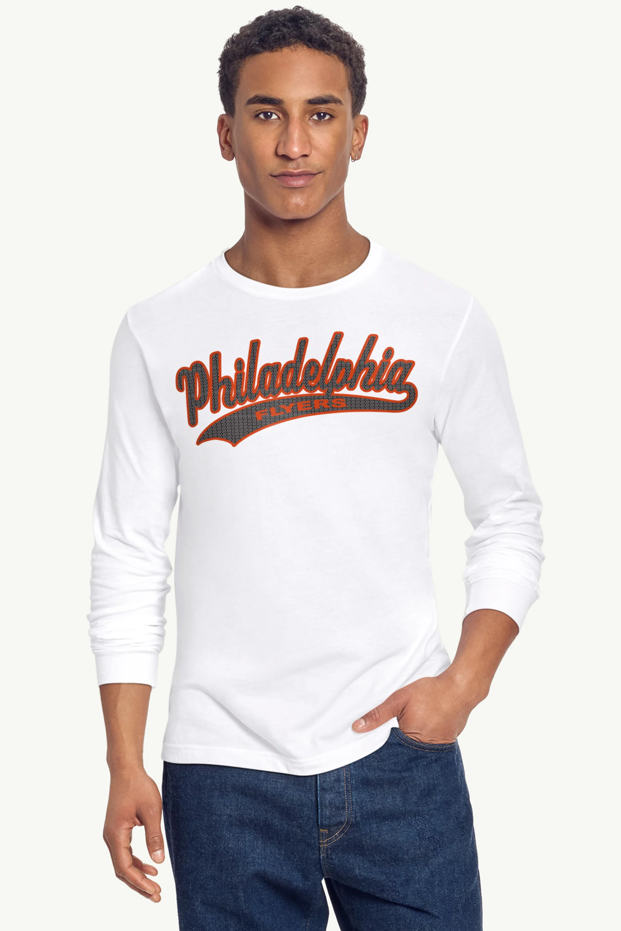 MENS PHILADELPHIA FLYERS TAILSWEEP LONG SLEEVE T SHIRT - Image 3