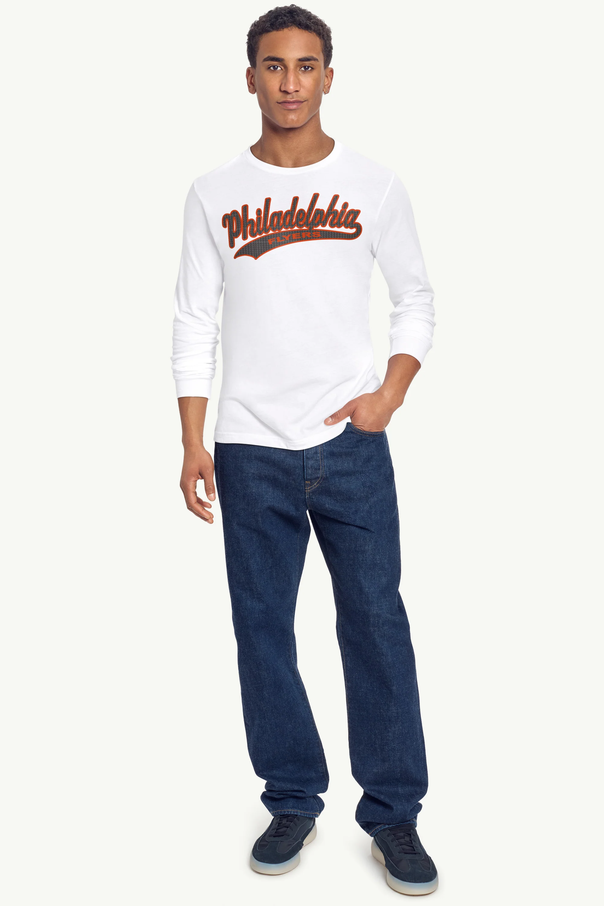 MENS PHILADELPHIA FLYERS TAILSWEEP LONG SLEEVE T SHIRT - Image 5