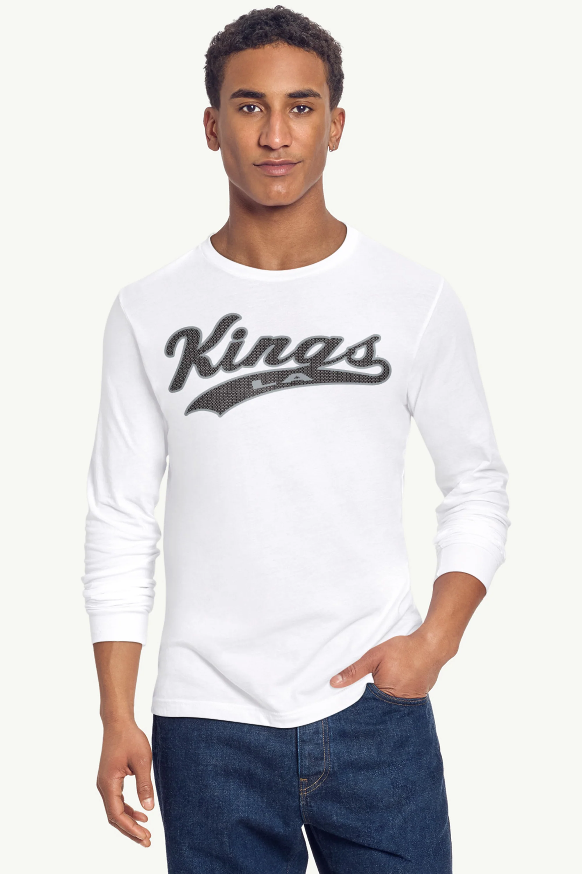 MENS LOS ANGELES KINGS TAILSWEEP LONG SLEEVE T SHIRT - Image 4