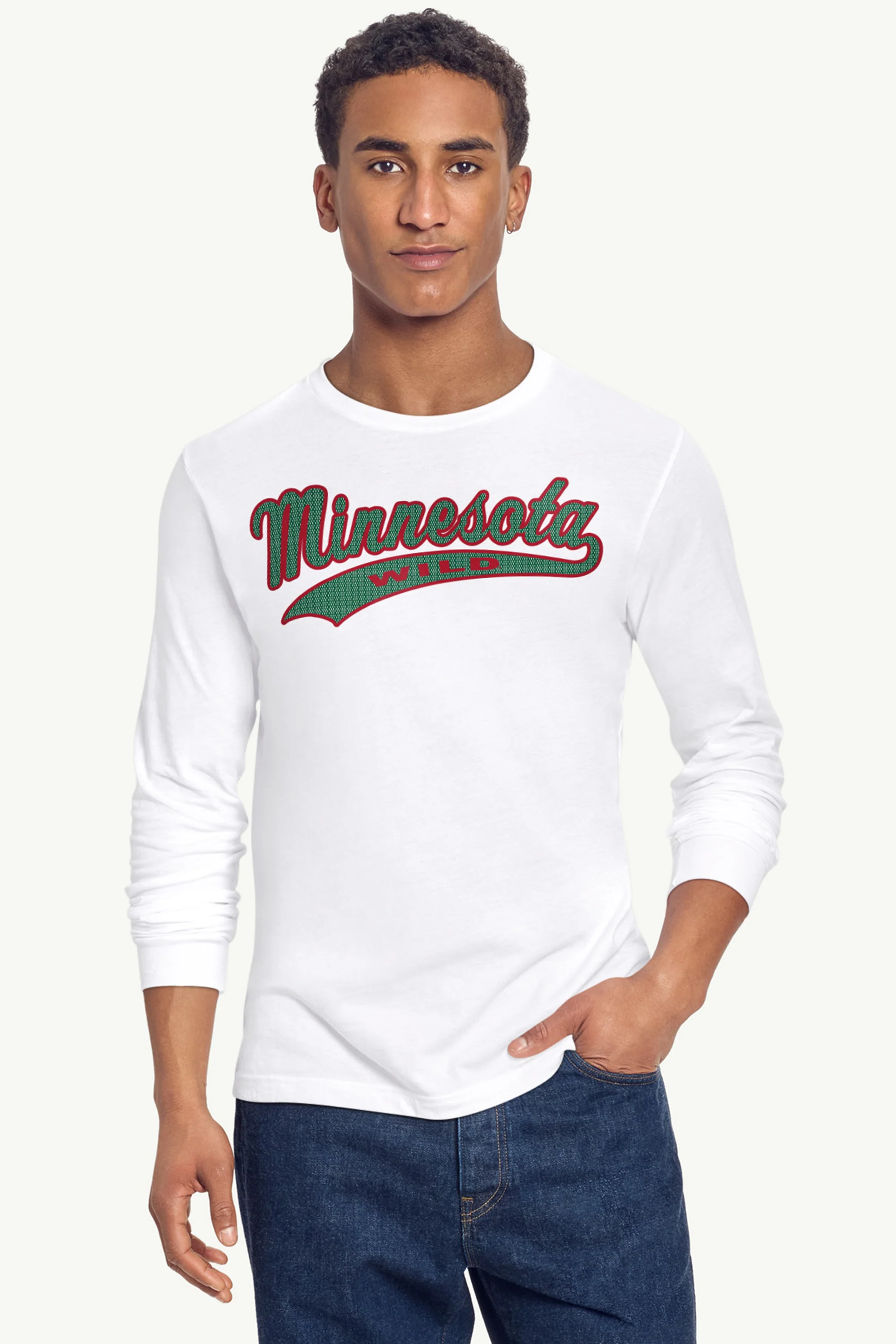 MENS MINNESOTA WILD TAILSWEEP LONG SLEEVE T SHIRT - Image 2