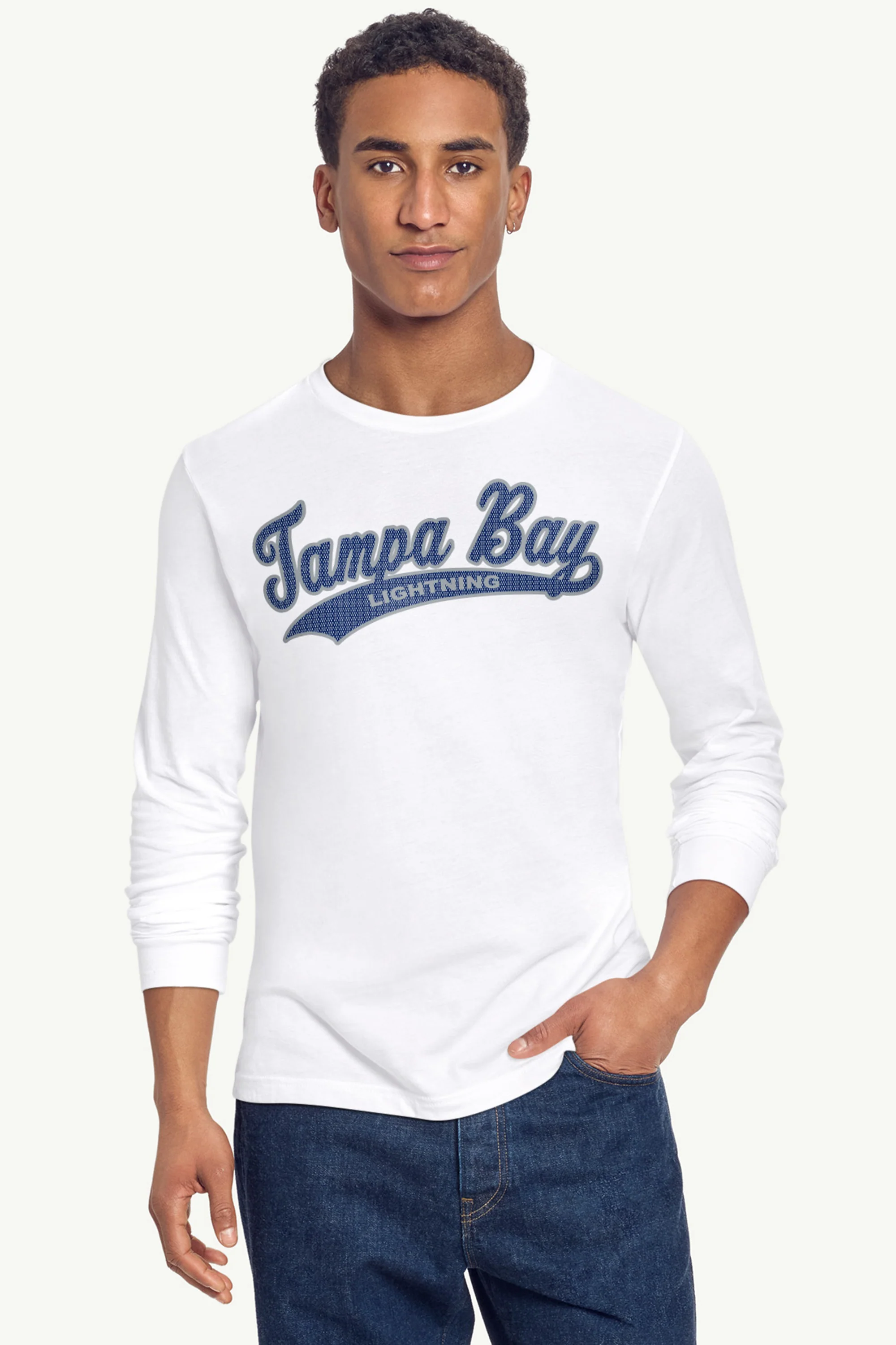 MENS TAMPA BAY LIGHTNING TAILSWEEP LONG SLEEVE T SHIRT - Image 3