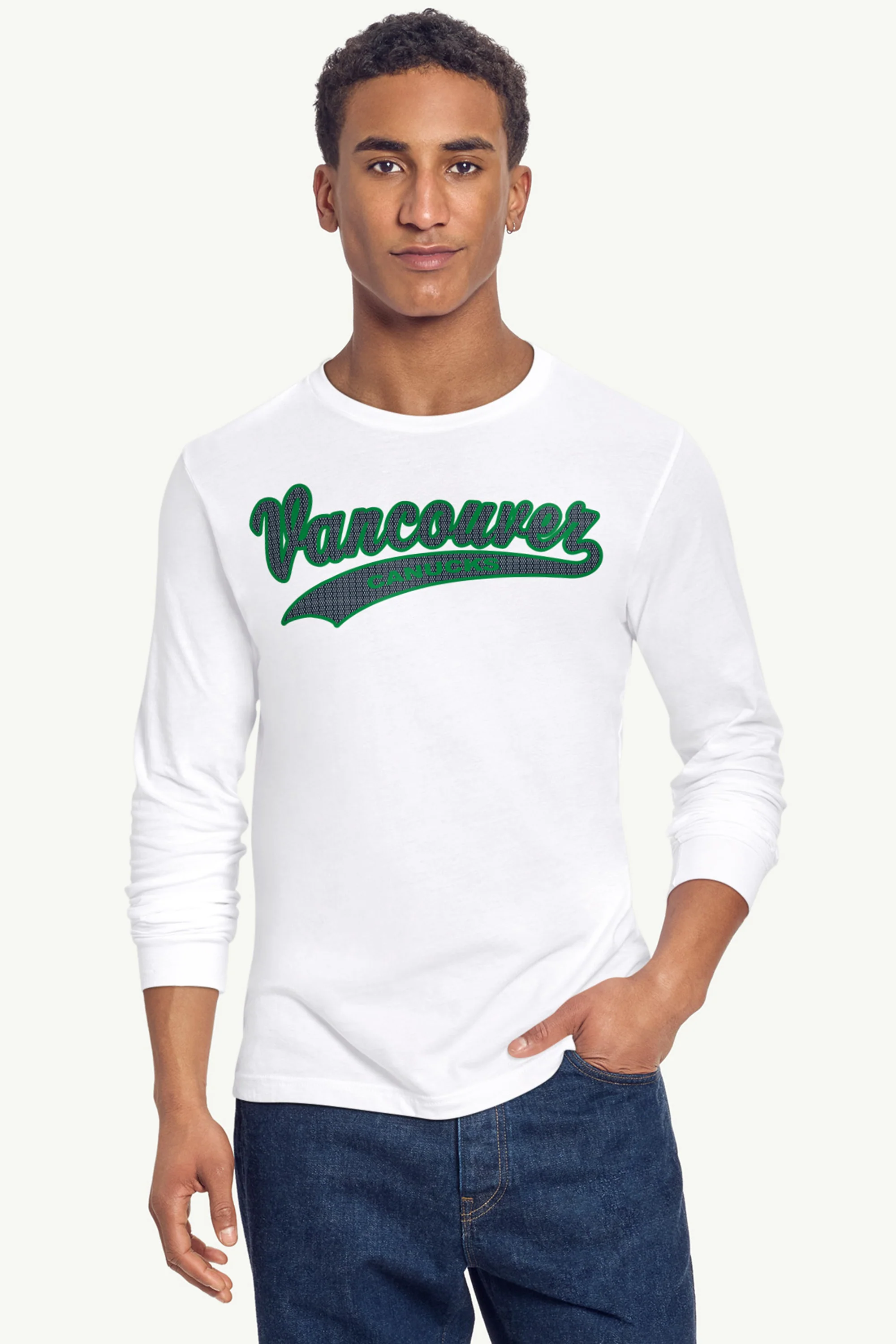 MENS VANCOUVER CANUCKS TAILSWEEP LONG SLEEVE T SHIRT - Image 4