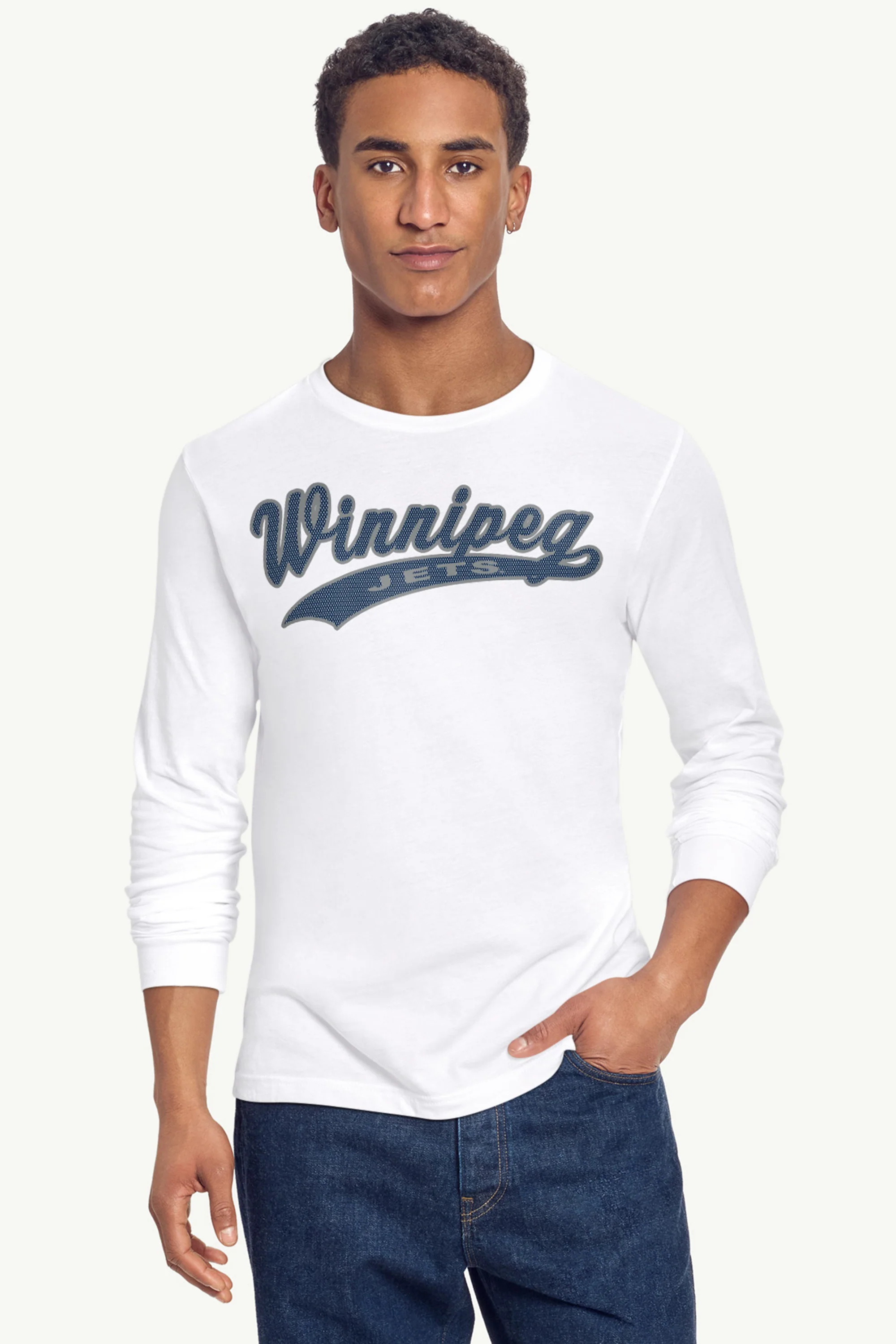 MENS WINNIPEG JETS TAILSWEEP LONG SLEEVE T SHIRT - Image 5