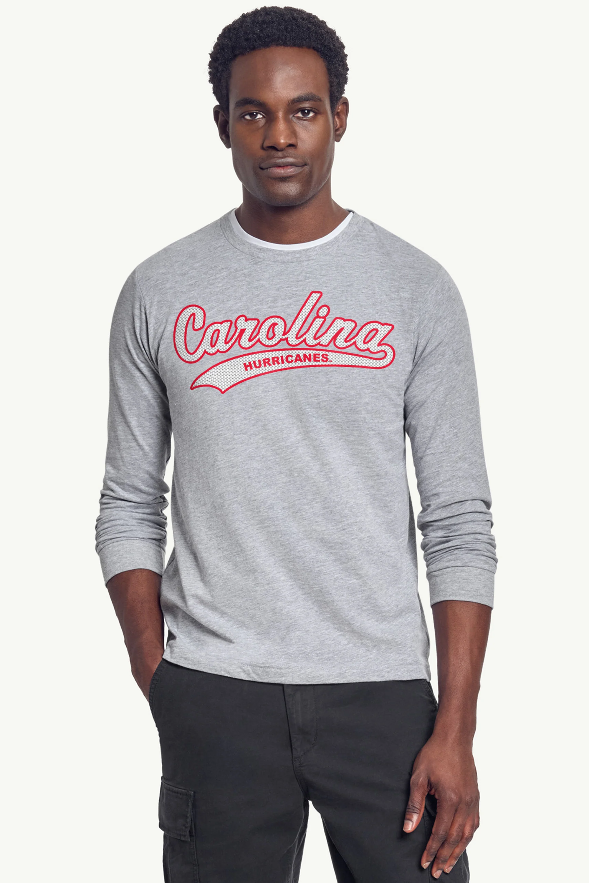 MENS CAROLINA HURRICANES TAILSWEEP LONG SLEEVE T SHIRT - Image 5