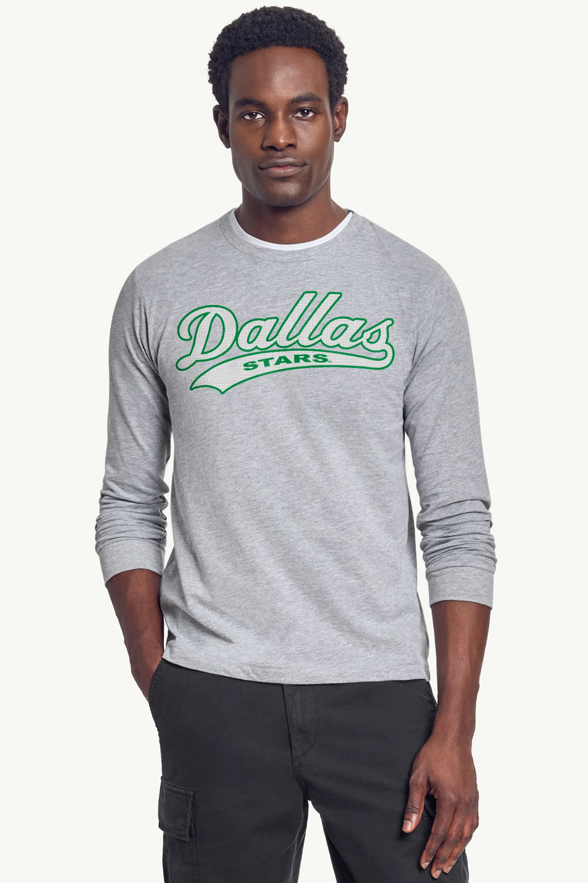 MENS DALLAS STARS TAILSWEEP LONG SLEEVE T SHIRT - Image 4