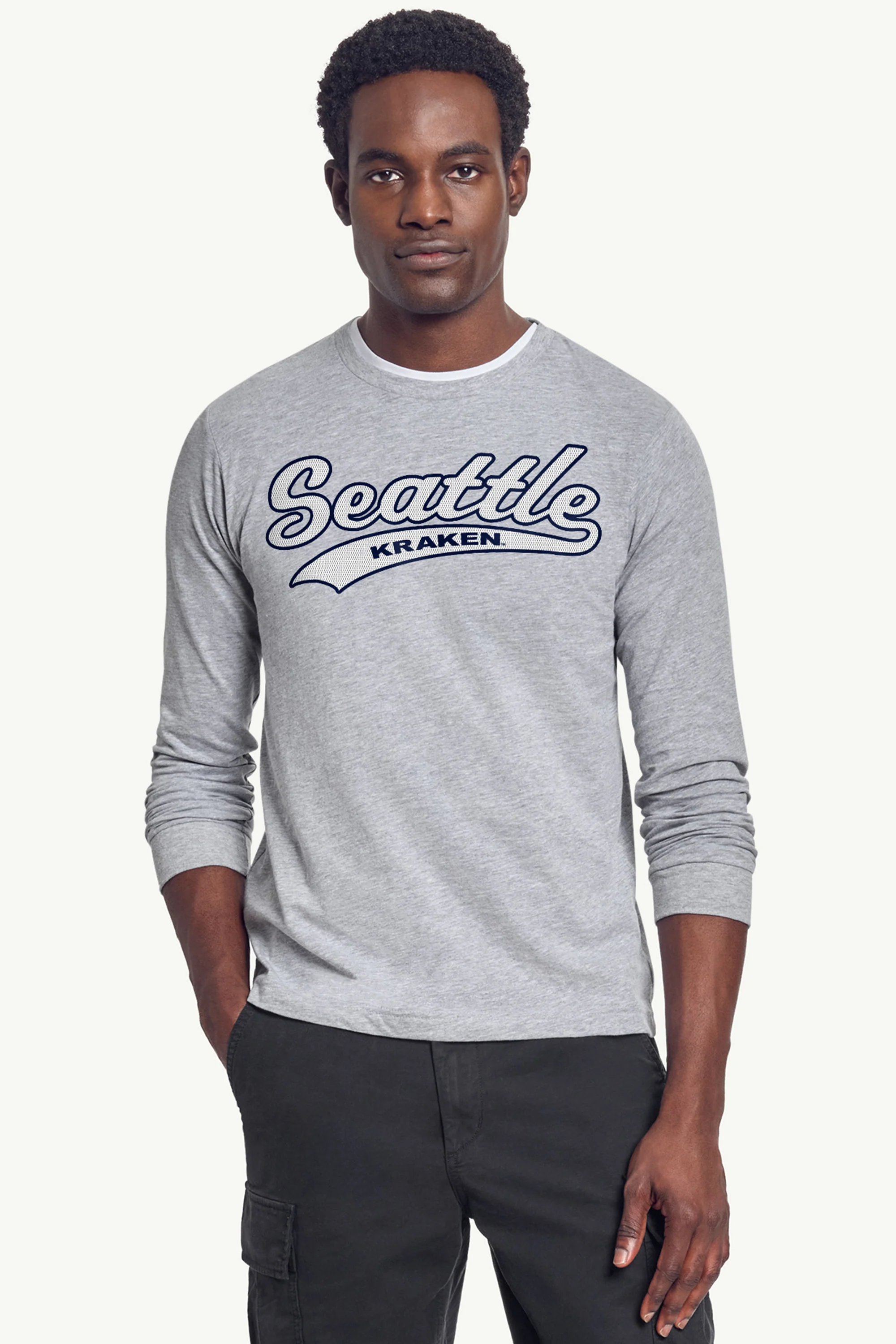 MENS SEATTLE KRAKEN TAILSWEEP LONG SLEEVE T SHIRT - Image 4